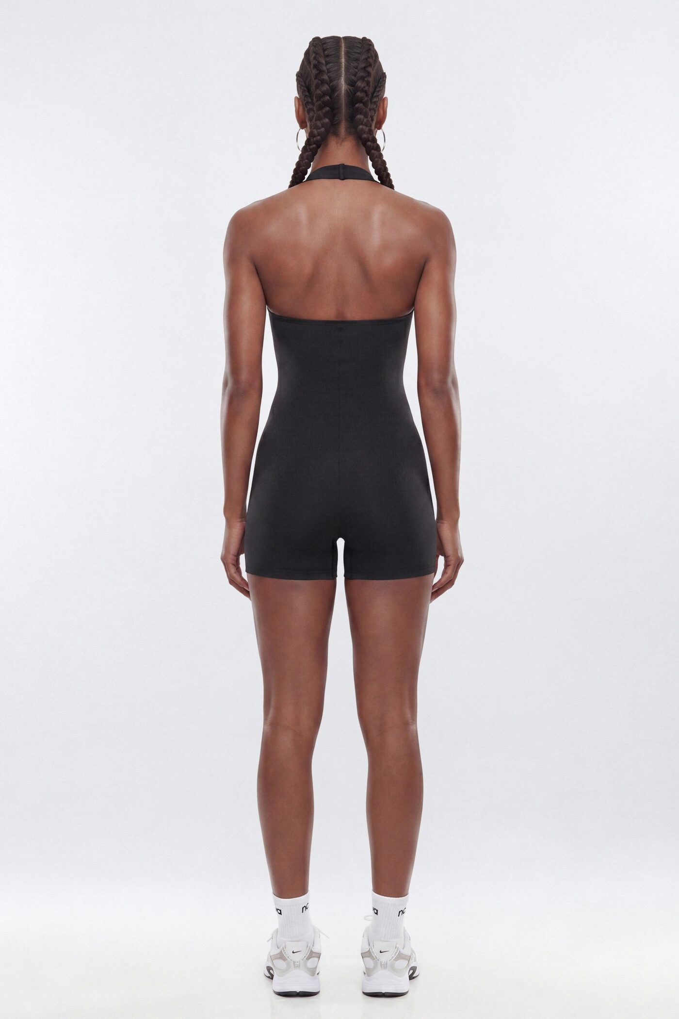 CloudForm™ 3″ Halter Romper - Black