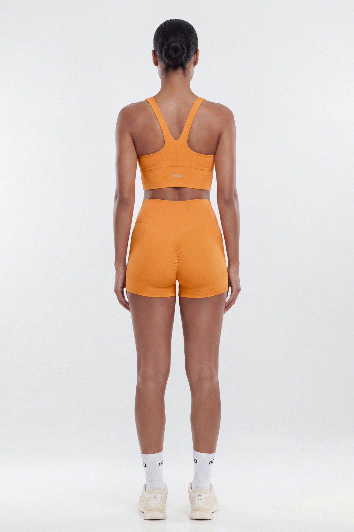CloudForm™ 3″ Invisible Scrunch Biker Short - Tangerine