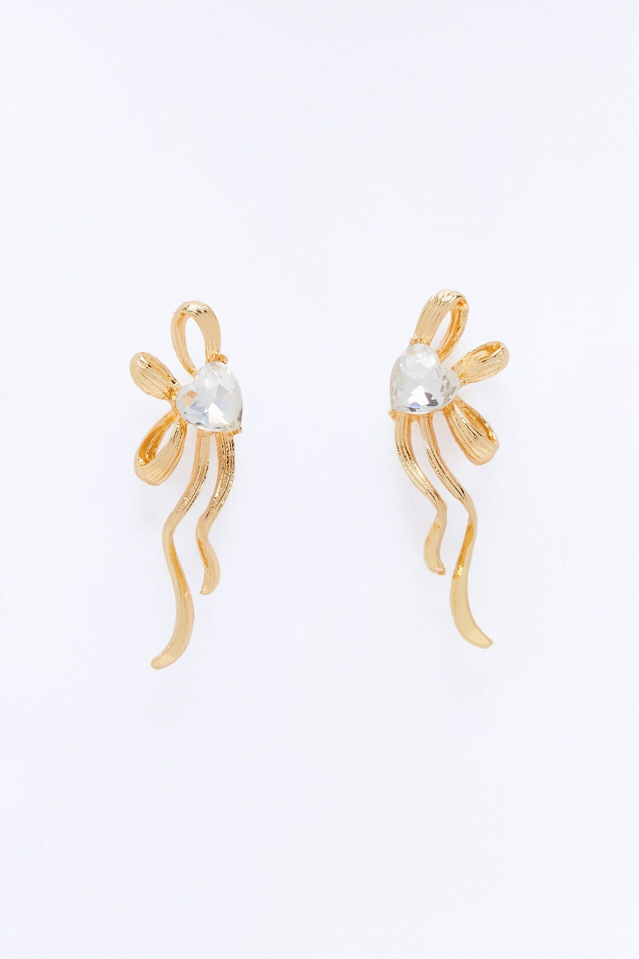 Bowed In Love Earrings - Gold