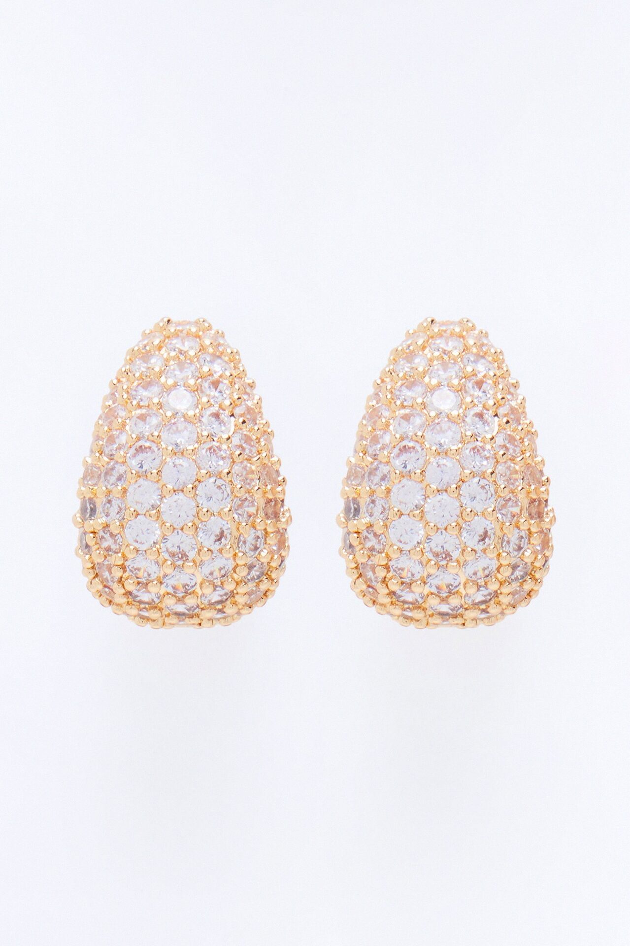 Cubic Zirconia Unforgettable Stud Earrings - Gold