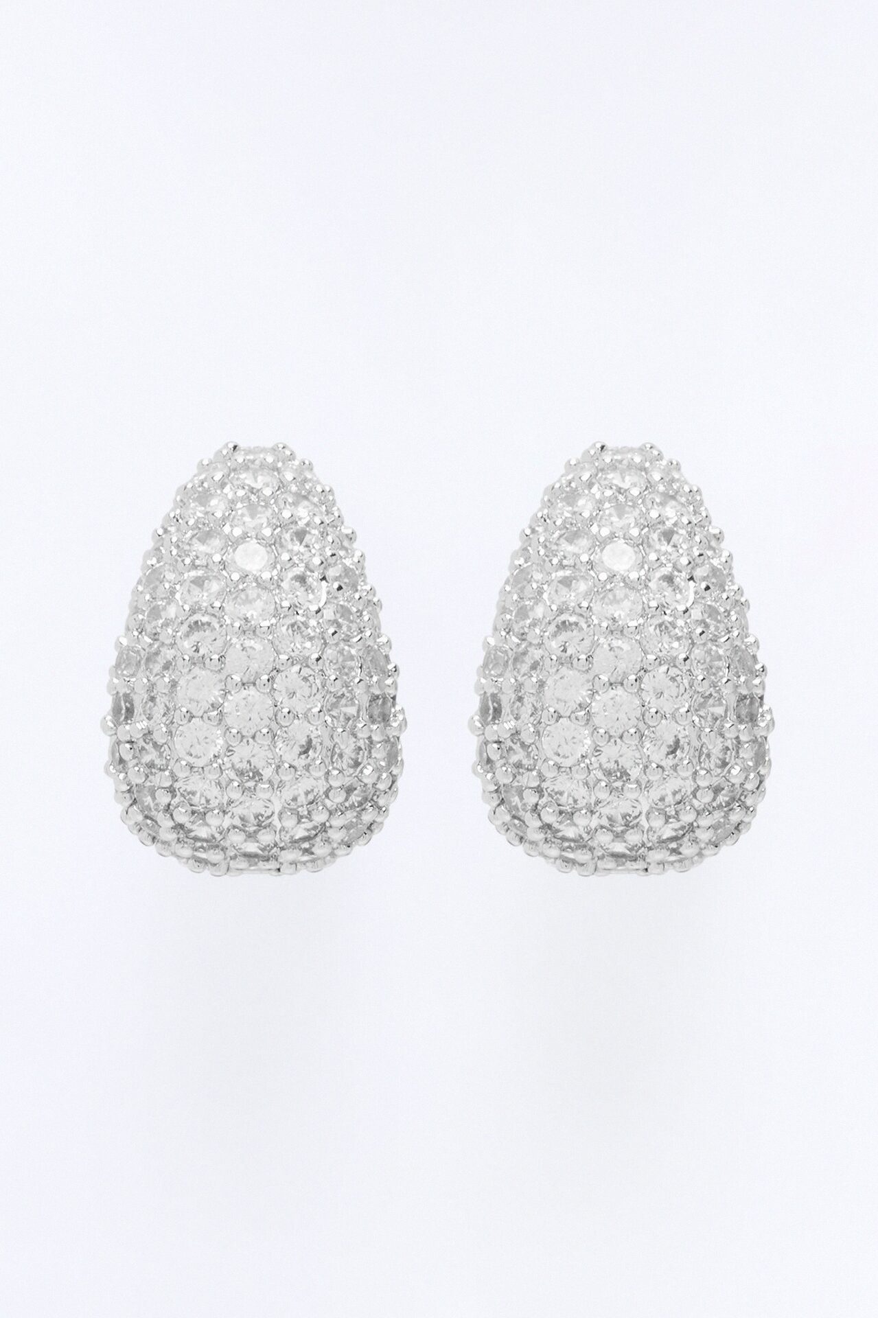 Cubic Zirconia Unforgettable Stud Earrings - Silver