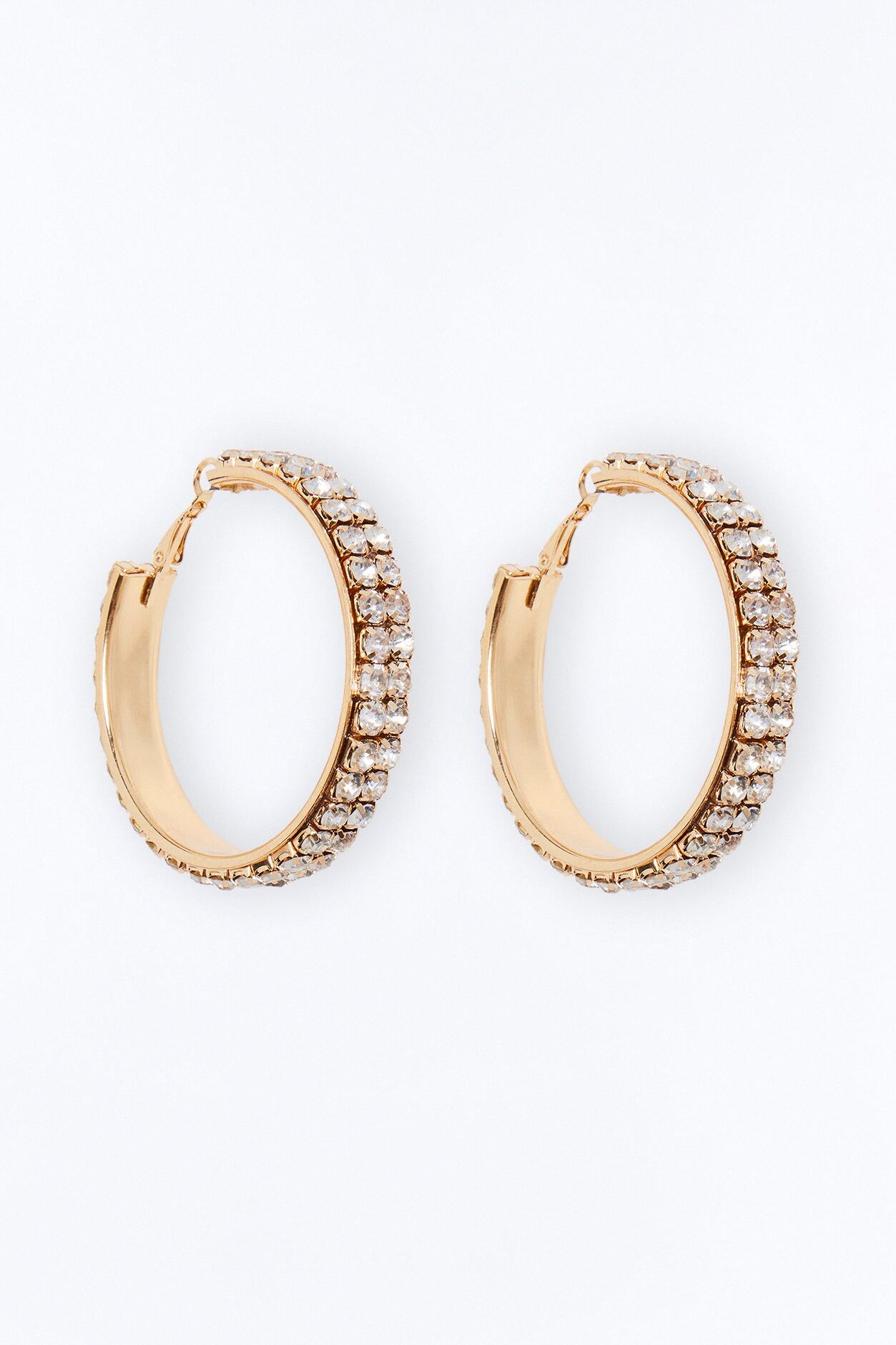 Light Catcher Hoop Earrings - Gold