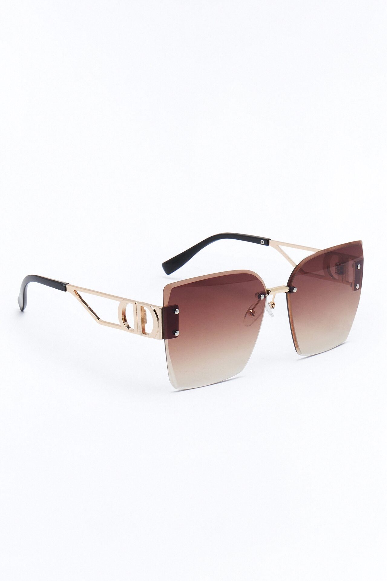 Chic Lady Sunglasses - Gold/Brown