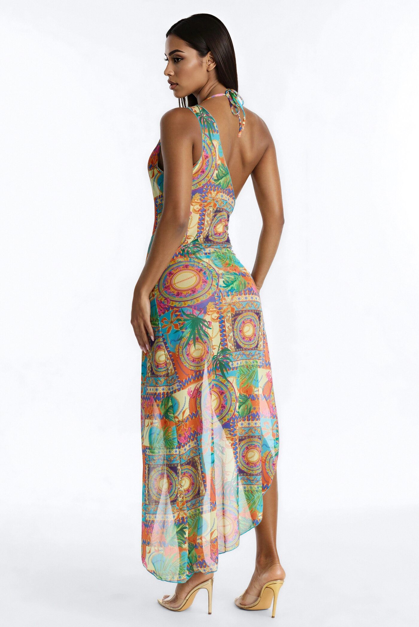 Adrina Abstract 3 Piece Bikini & Dress Sunsuit - Multi Color