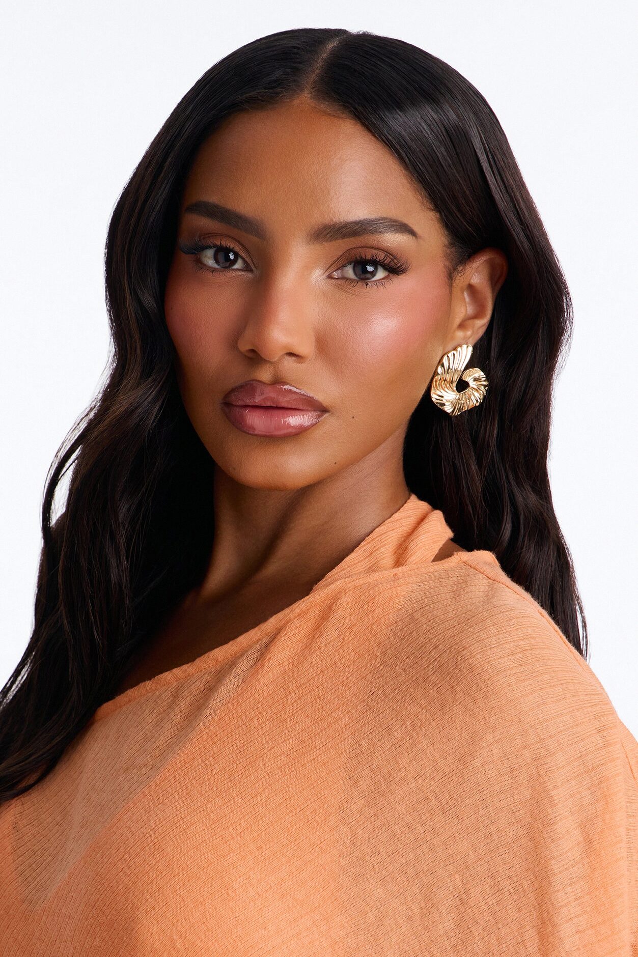 Waves And Wind Earrings - Gold