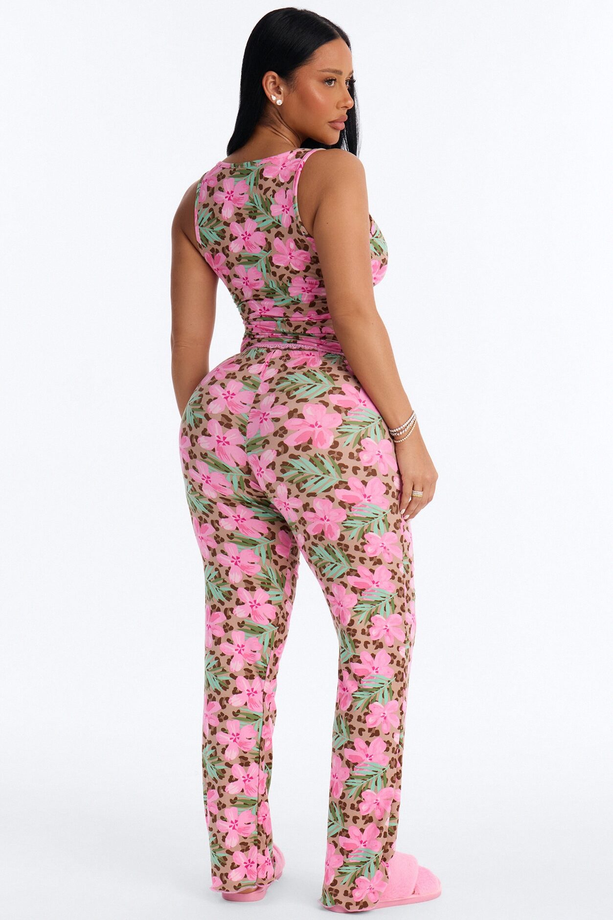 Vacay Vibes PJ Pant Set - Pink/combo