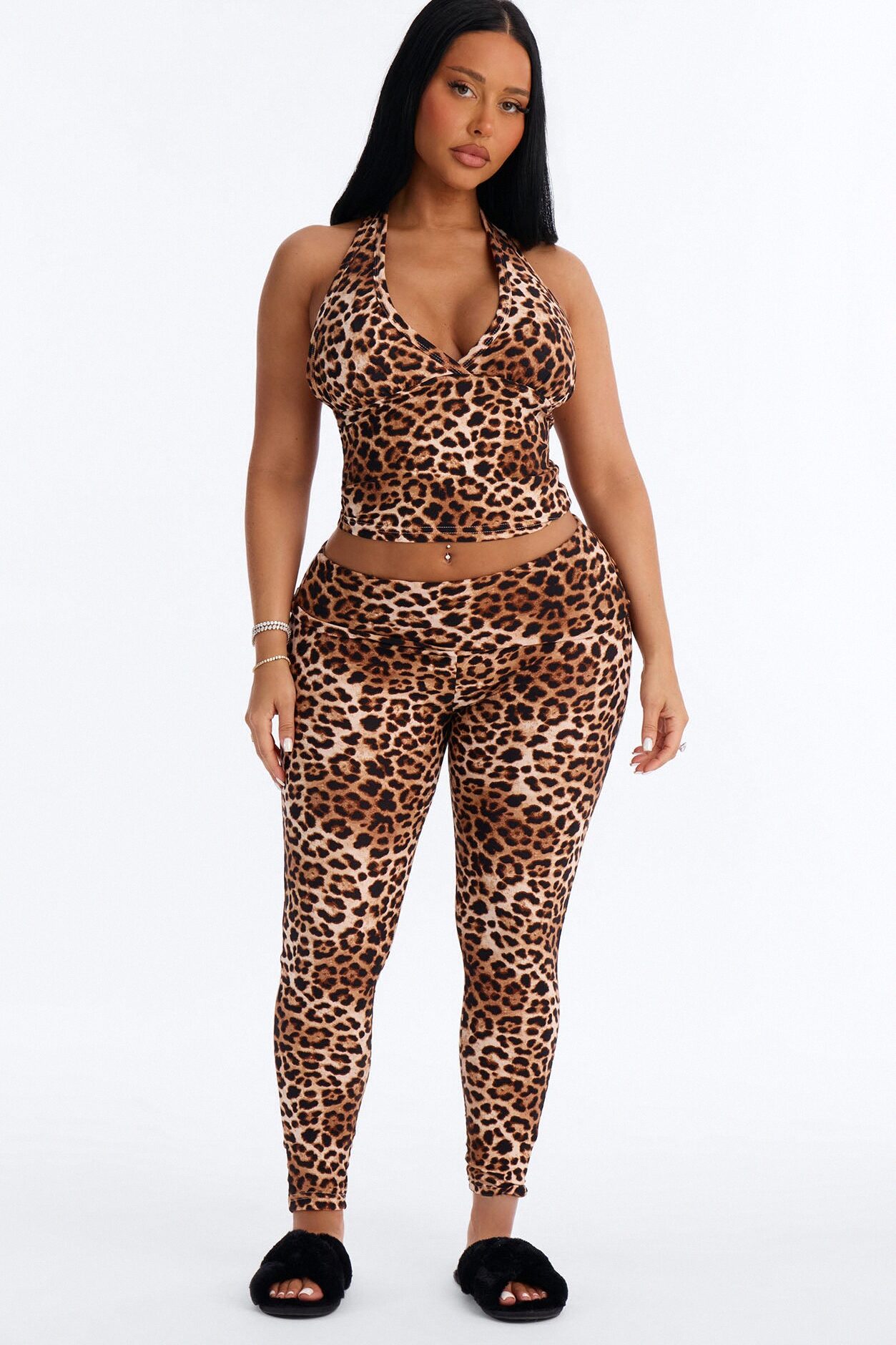 Can't Change My Spots PJ Pant Set - Leopard