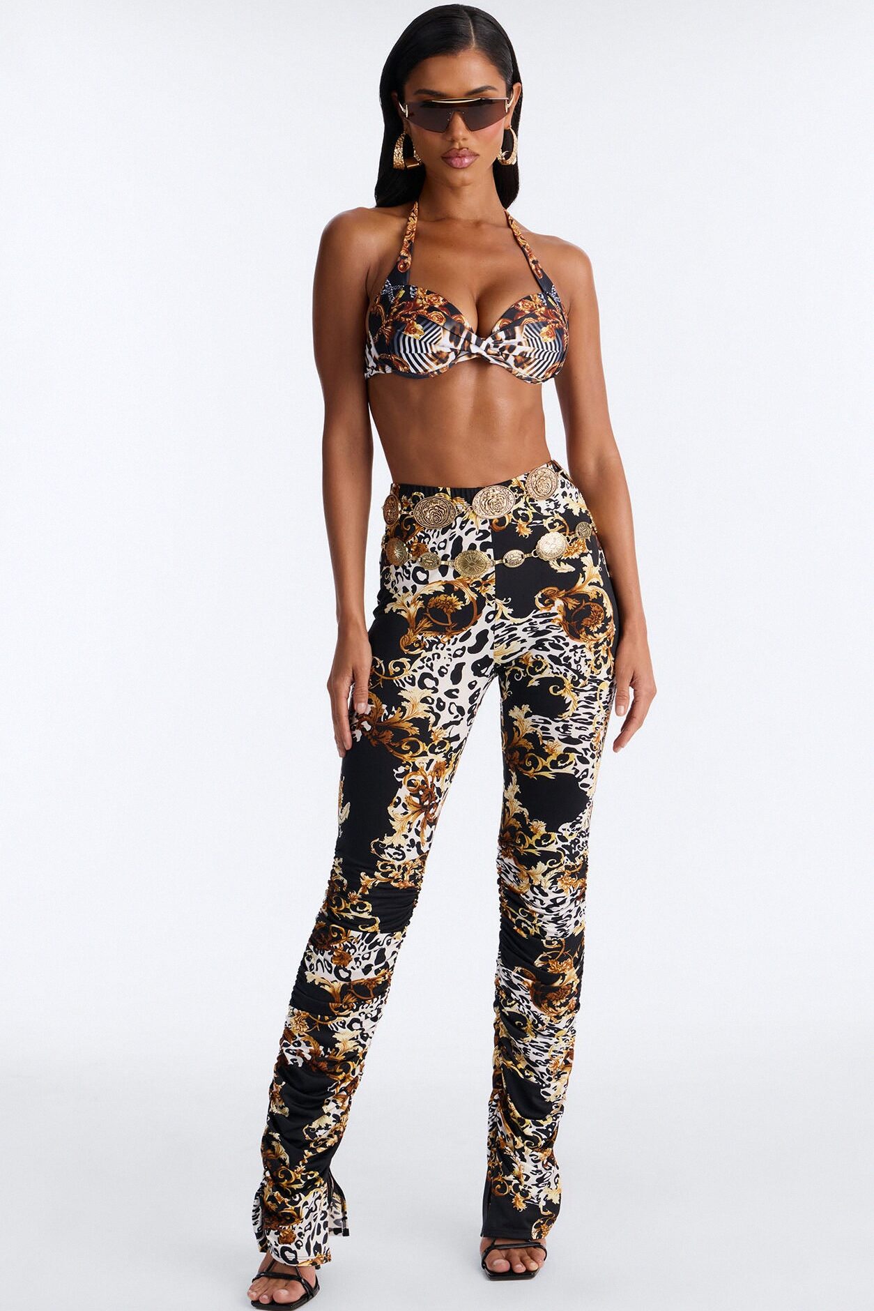 Labeled Luxe Stacked Skinny Pant - Black/combo