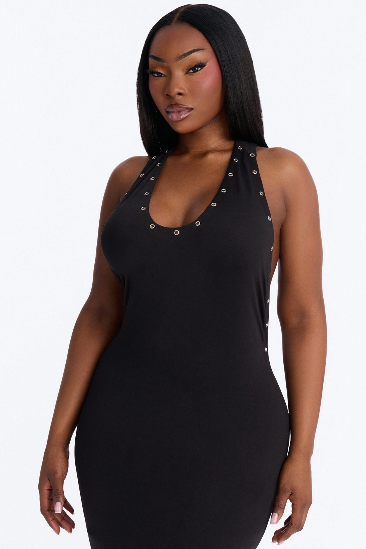Keep You Staring Maxi Dress - Black