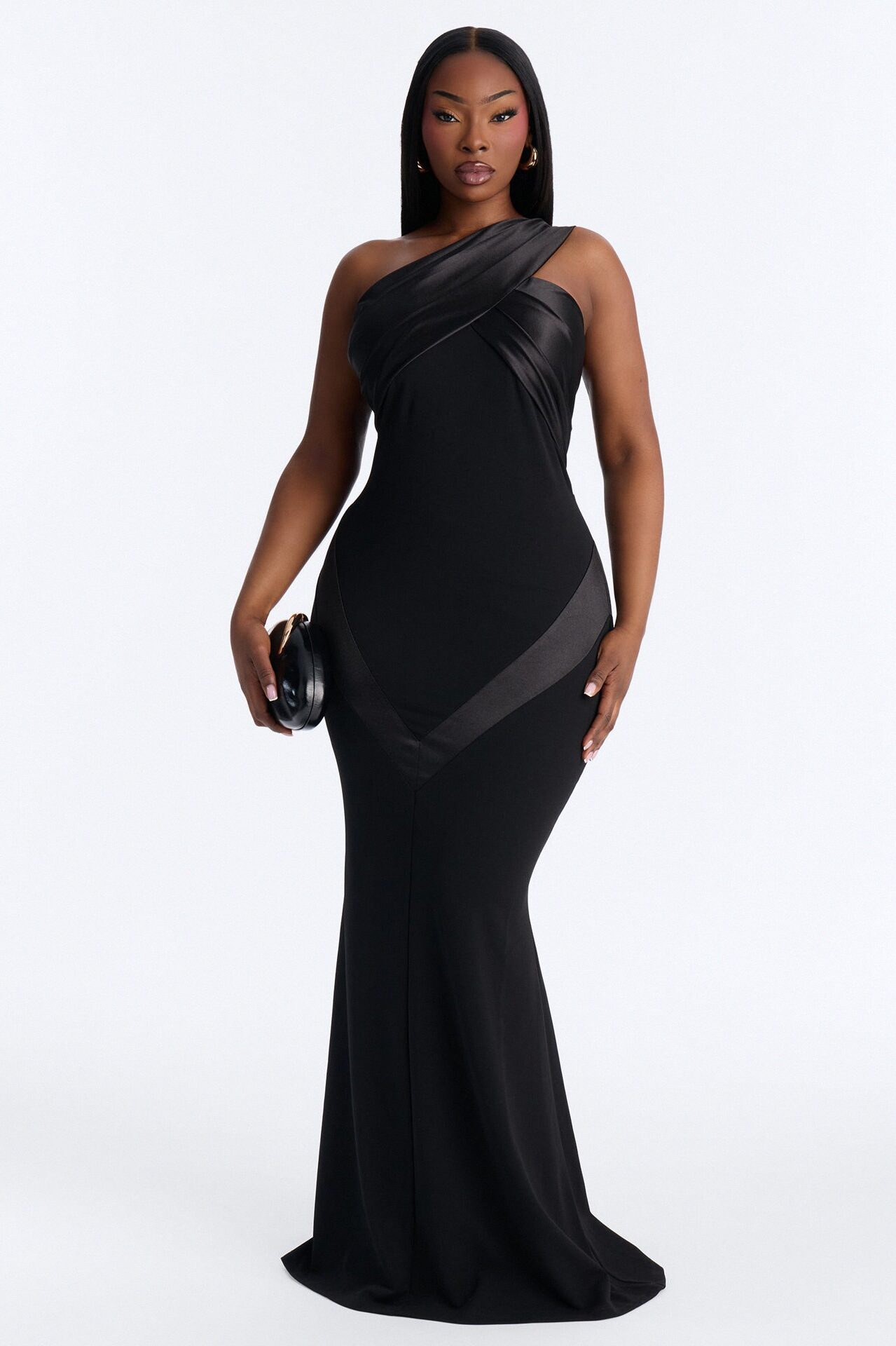 Immediate Yes One Shoulder Gown - Black