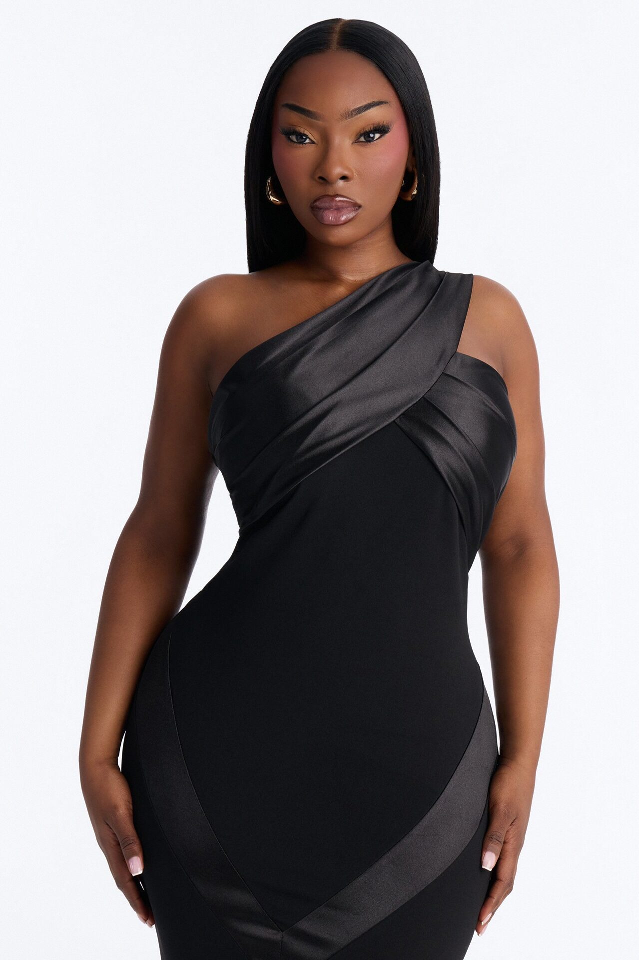 Immediate Yes One Shoulder Gown - Black