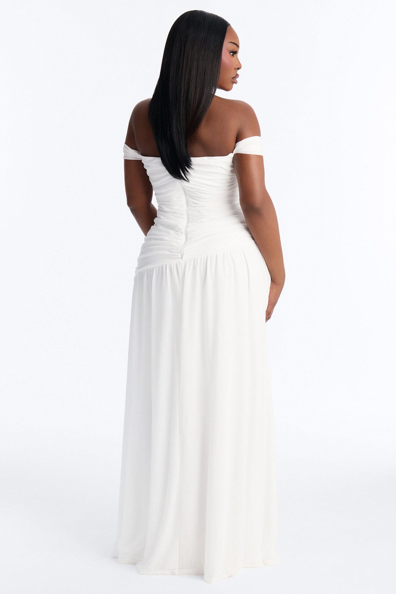 Nice Touch Ruched Gown - Ivory