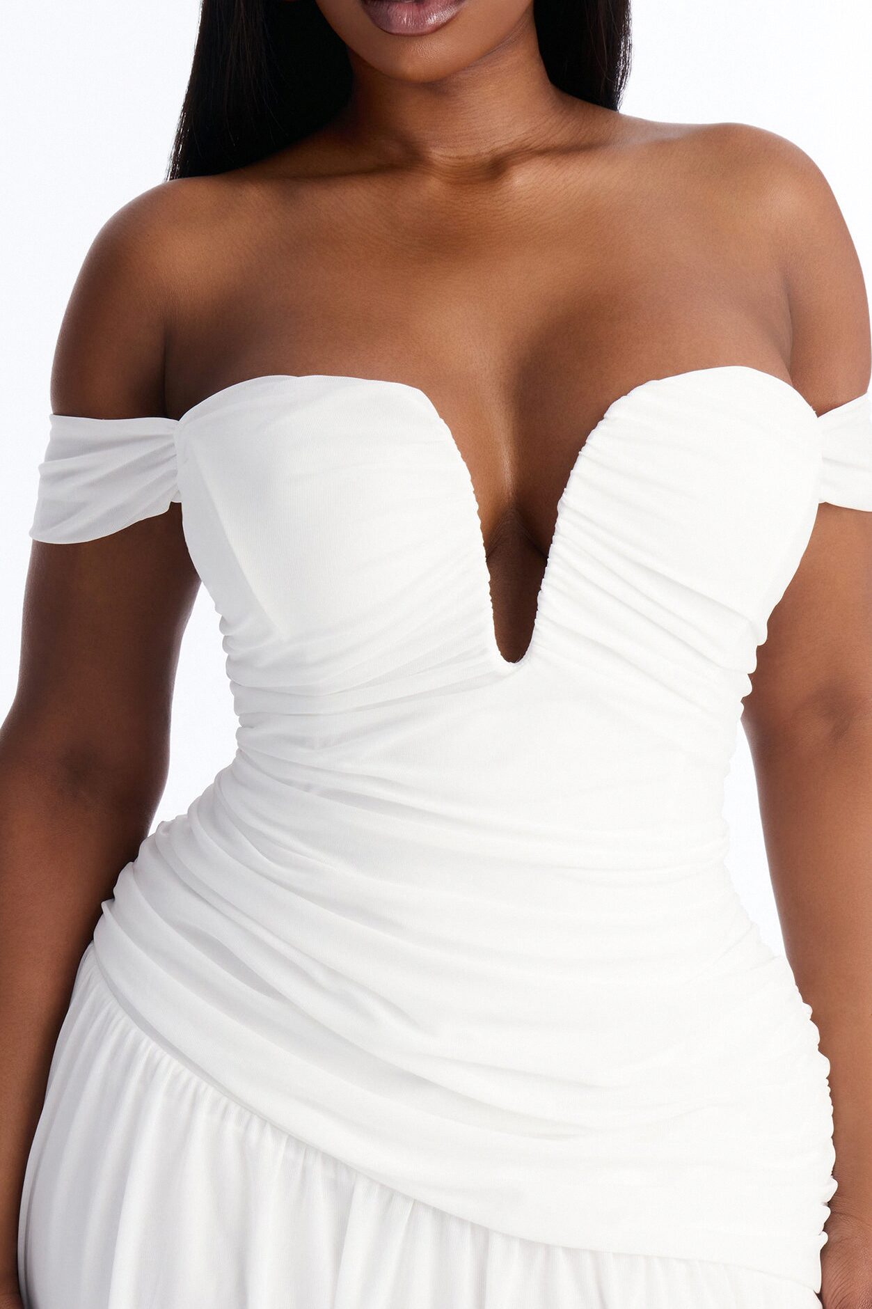 Nice Touch Ruched Gown - Ivory