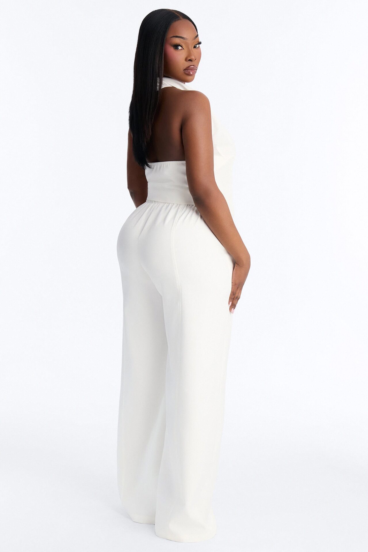 Celeste Bloom Draped Pant Set - White