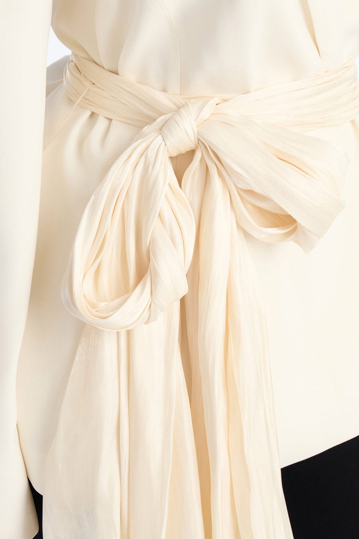 Stella Wrap Waist Blazer Single Breasted Blazer - Ivory