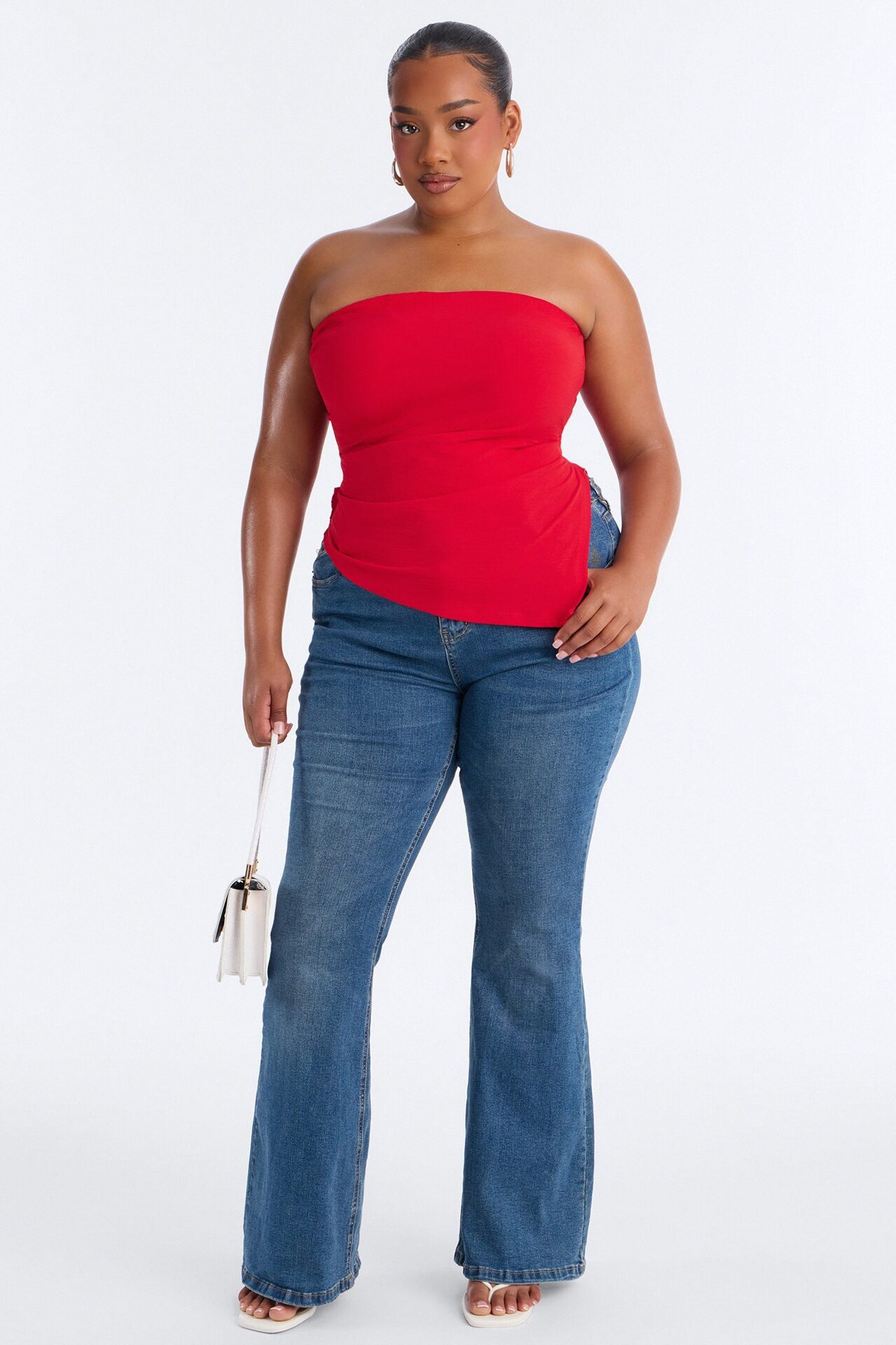 Valerie Asymmetrical Top - Red