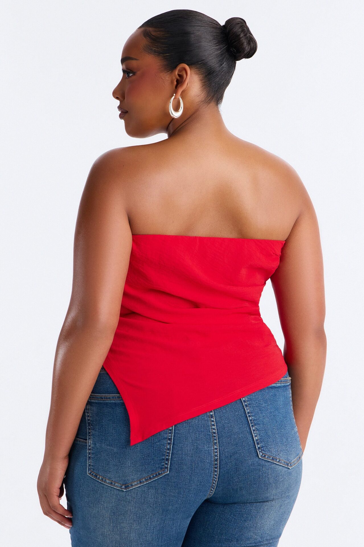 Valerie Asymmetrical Top - Red