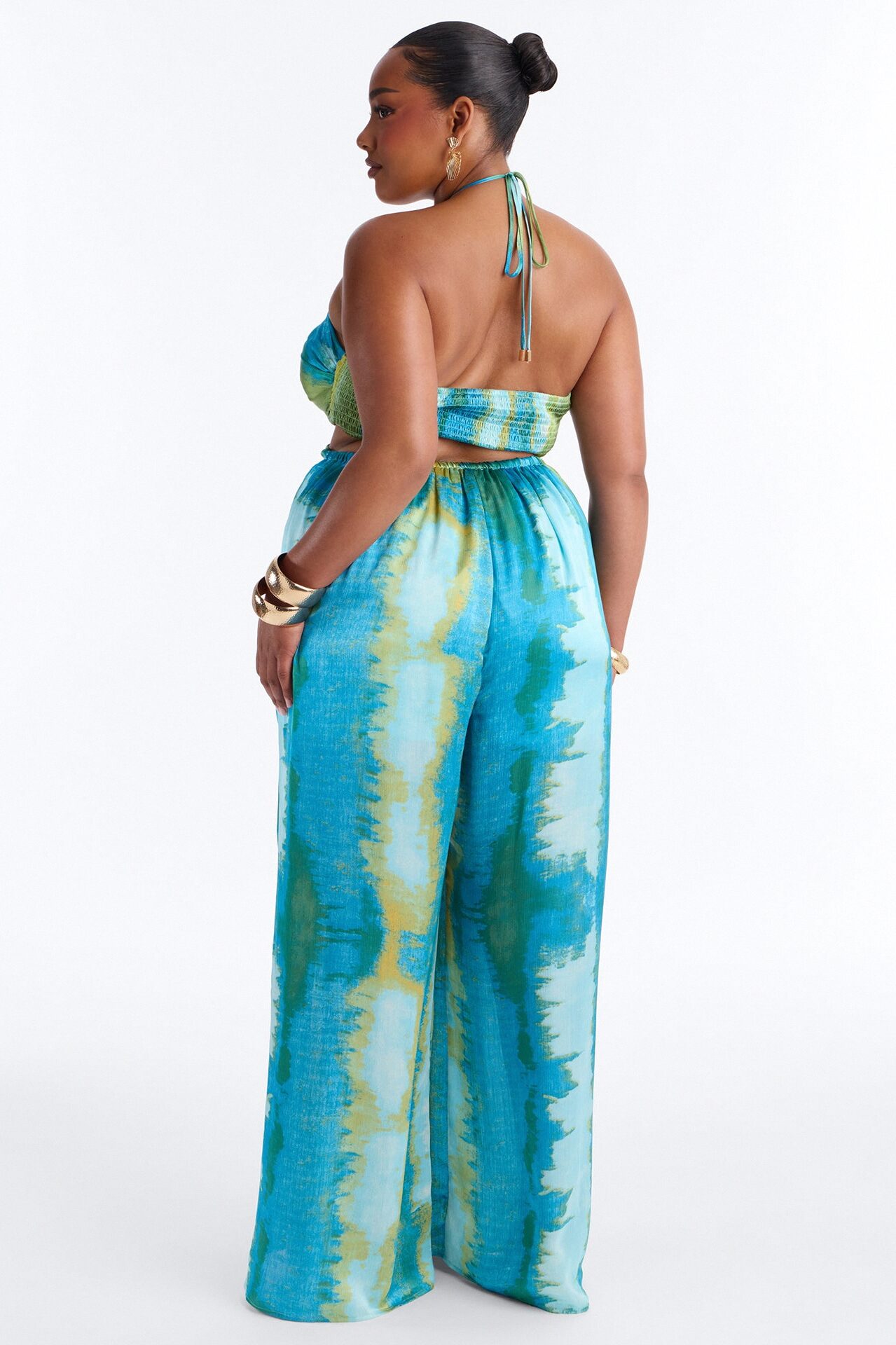 Beach Side Wide Leg Jumpsuit - Blue