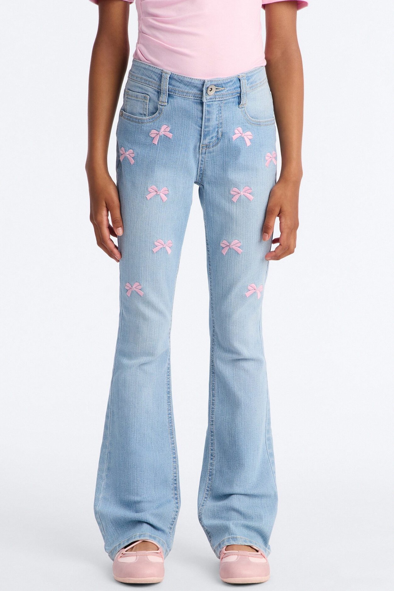 Mini Music To My Ears Flare Jeans - Light Wash
