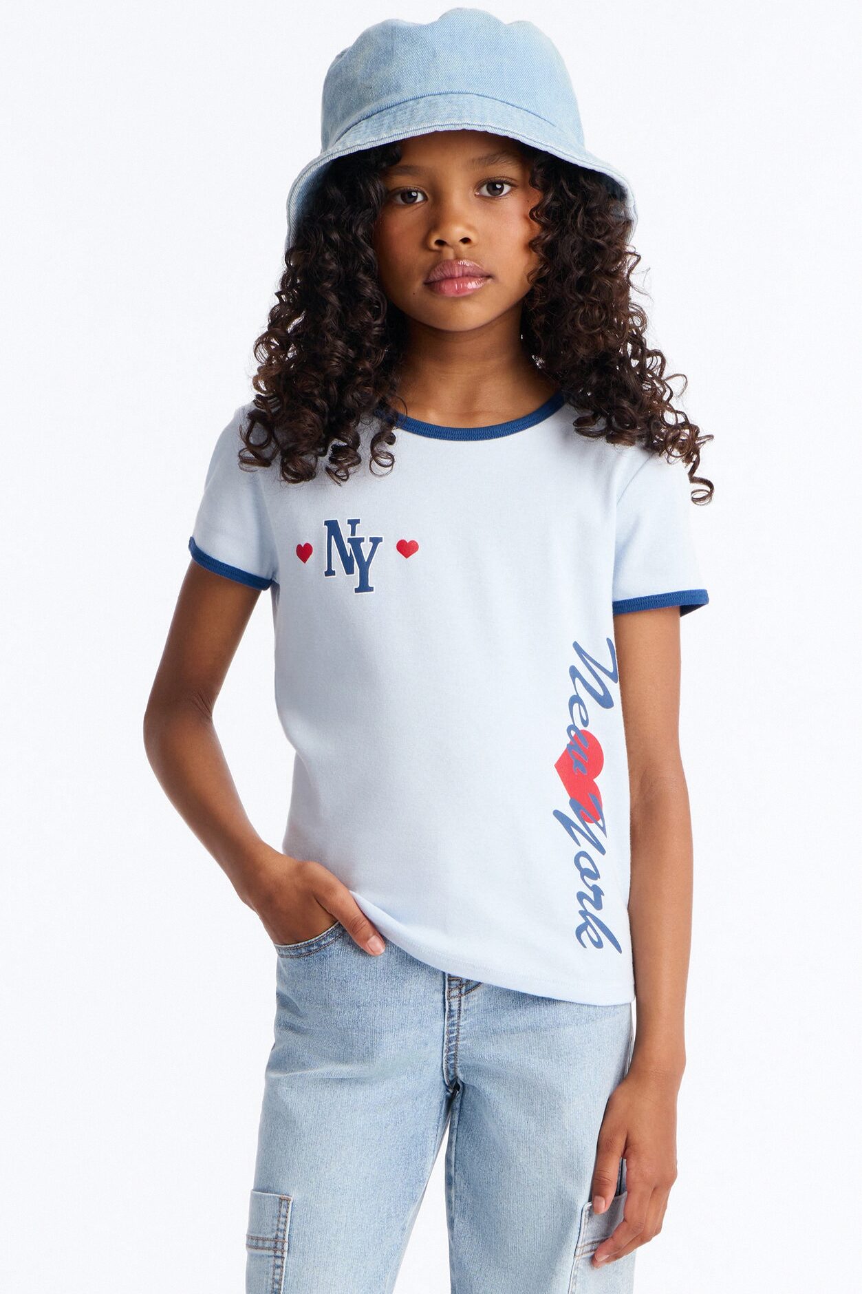 Mini NY America's Sweetheart Short Sleeve Tee - Blue