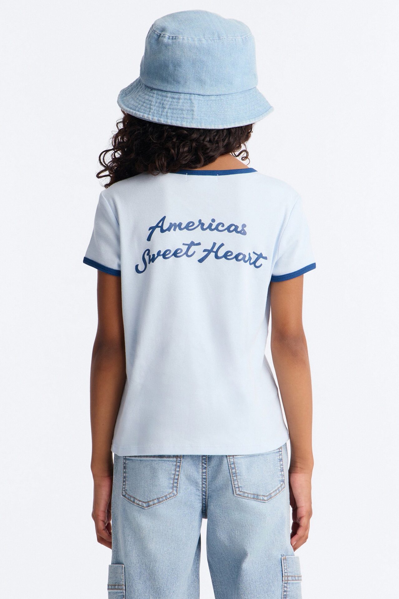 Mini NY America's Sweetheart Short Sleeve Tee - Blue