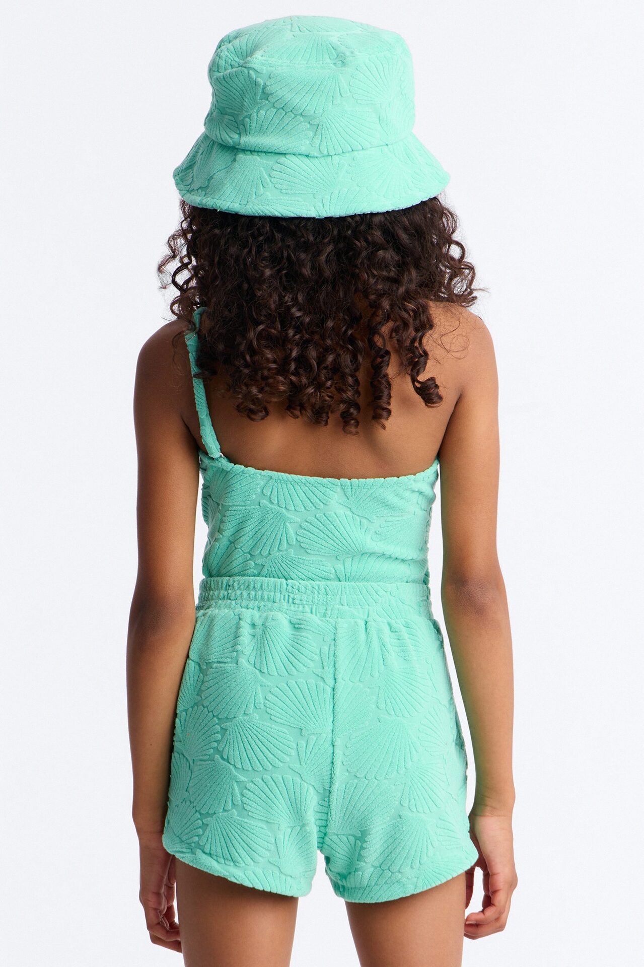 Mini Danielle Terry Cloth 3 Piece Short Set - Mint