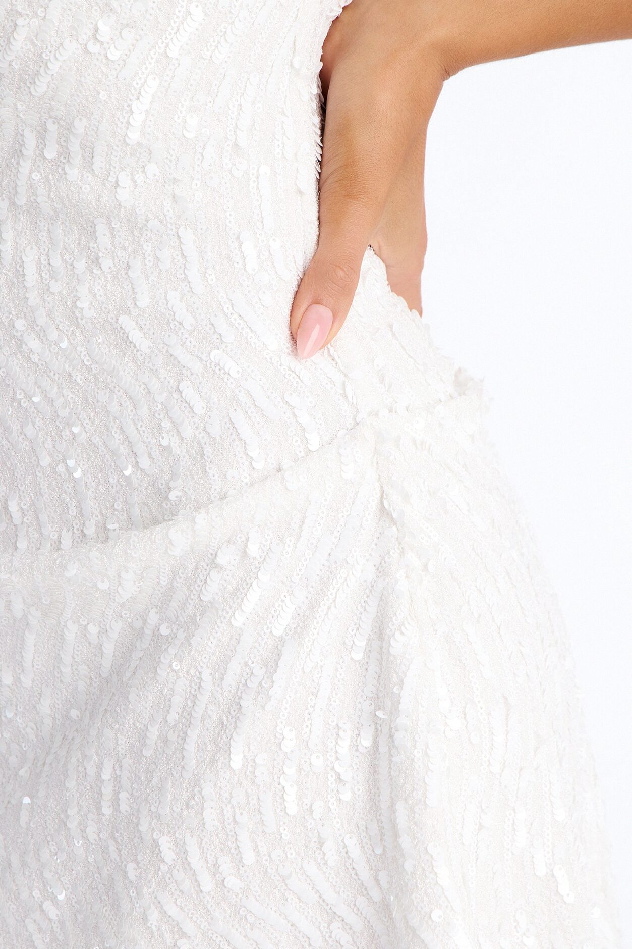 Pretty And Petty Sequin Mini Dress - White