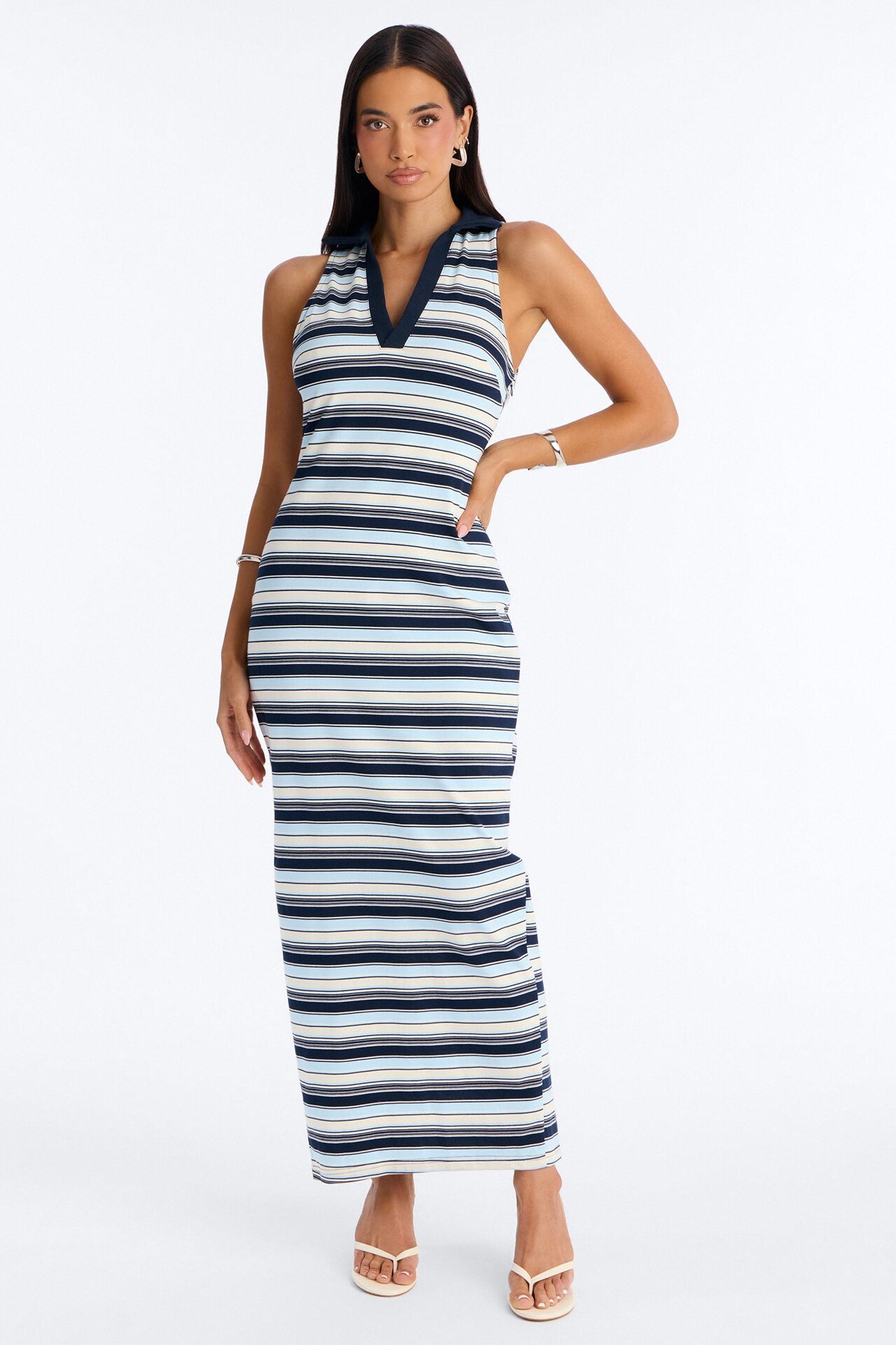 Sunstruck Striped Maxi Dress - Blue/combo