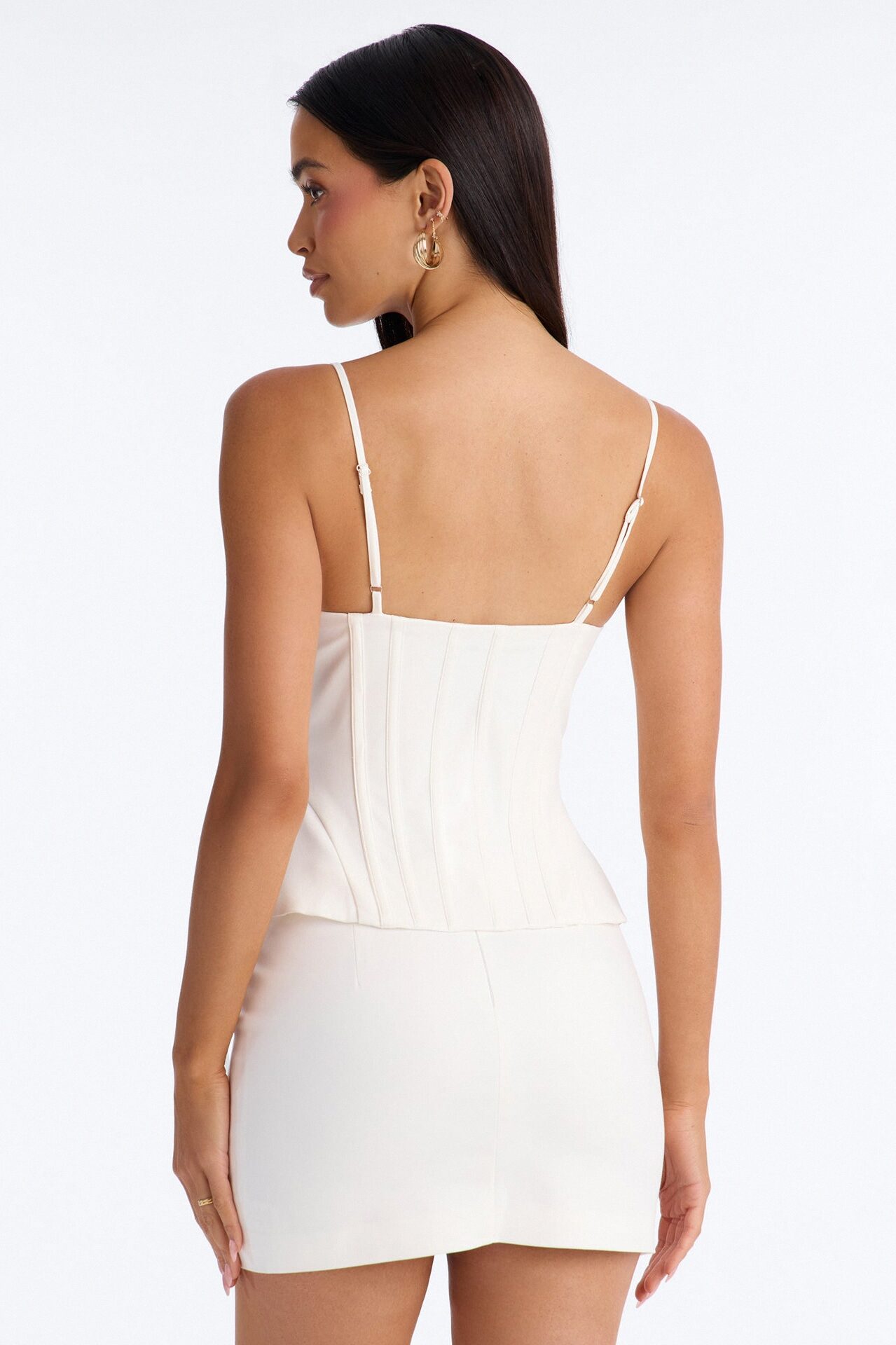 Golden Hour Mini Skirt Set - White
