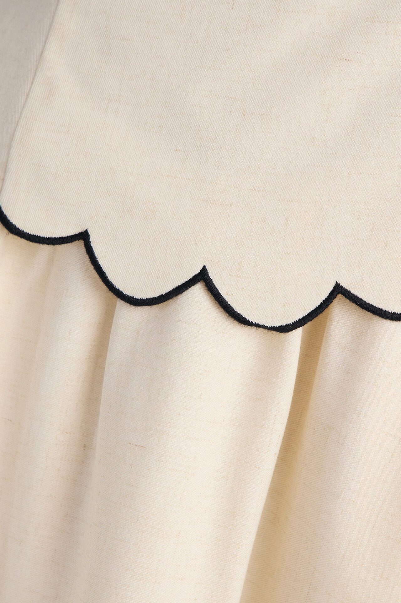 Sloane Linen Midi Dress - Off White/combo