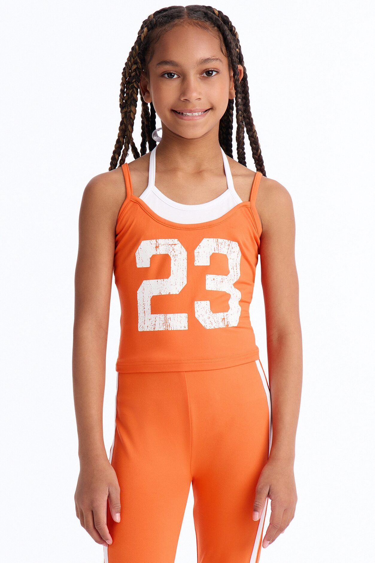 Mini Hot Player 23 Capri Legging Set - Orange