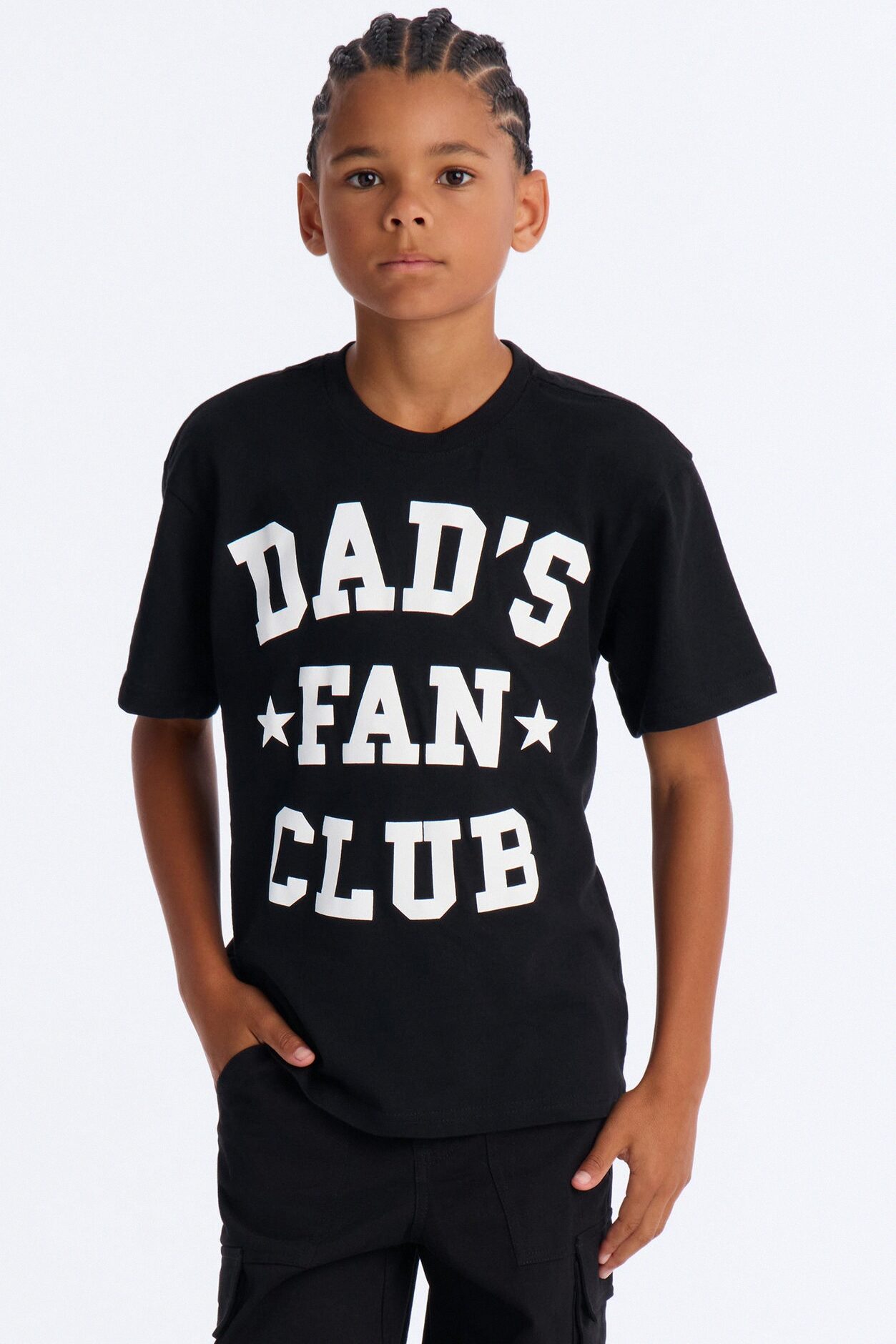 Mini Dad's Fan Club Short Sleeve Tee - Black
