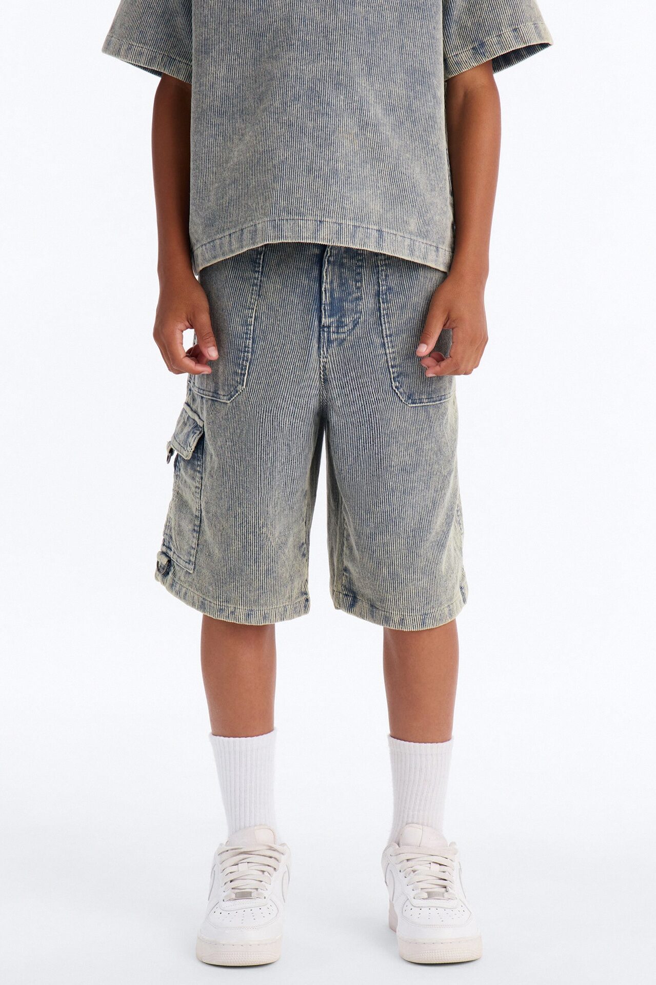 Mini Ohio Corduroy Baggy Short - Blue