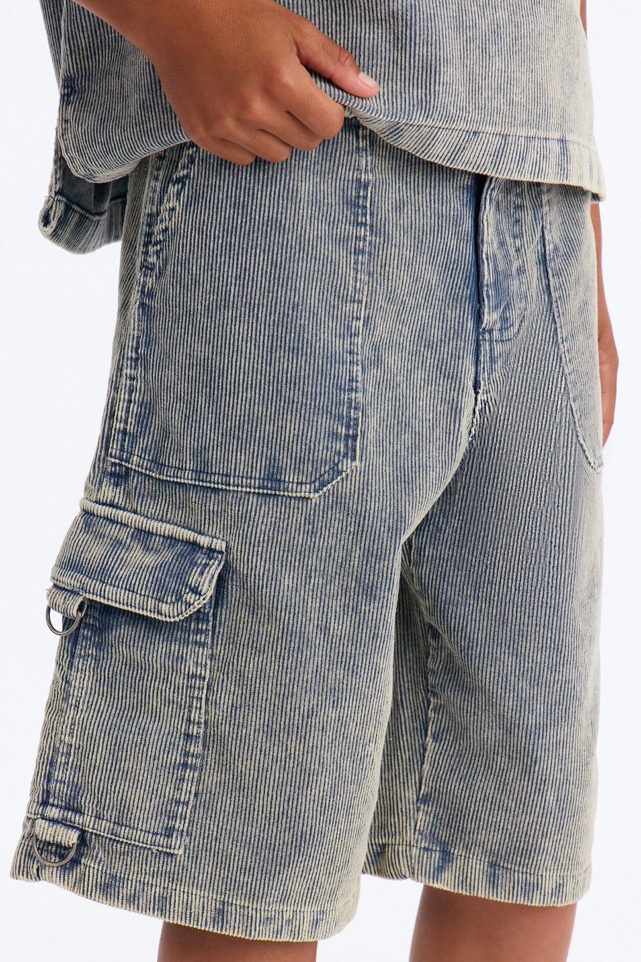 Mini Ohio Corduroy Baggy Short - Blue