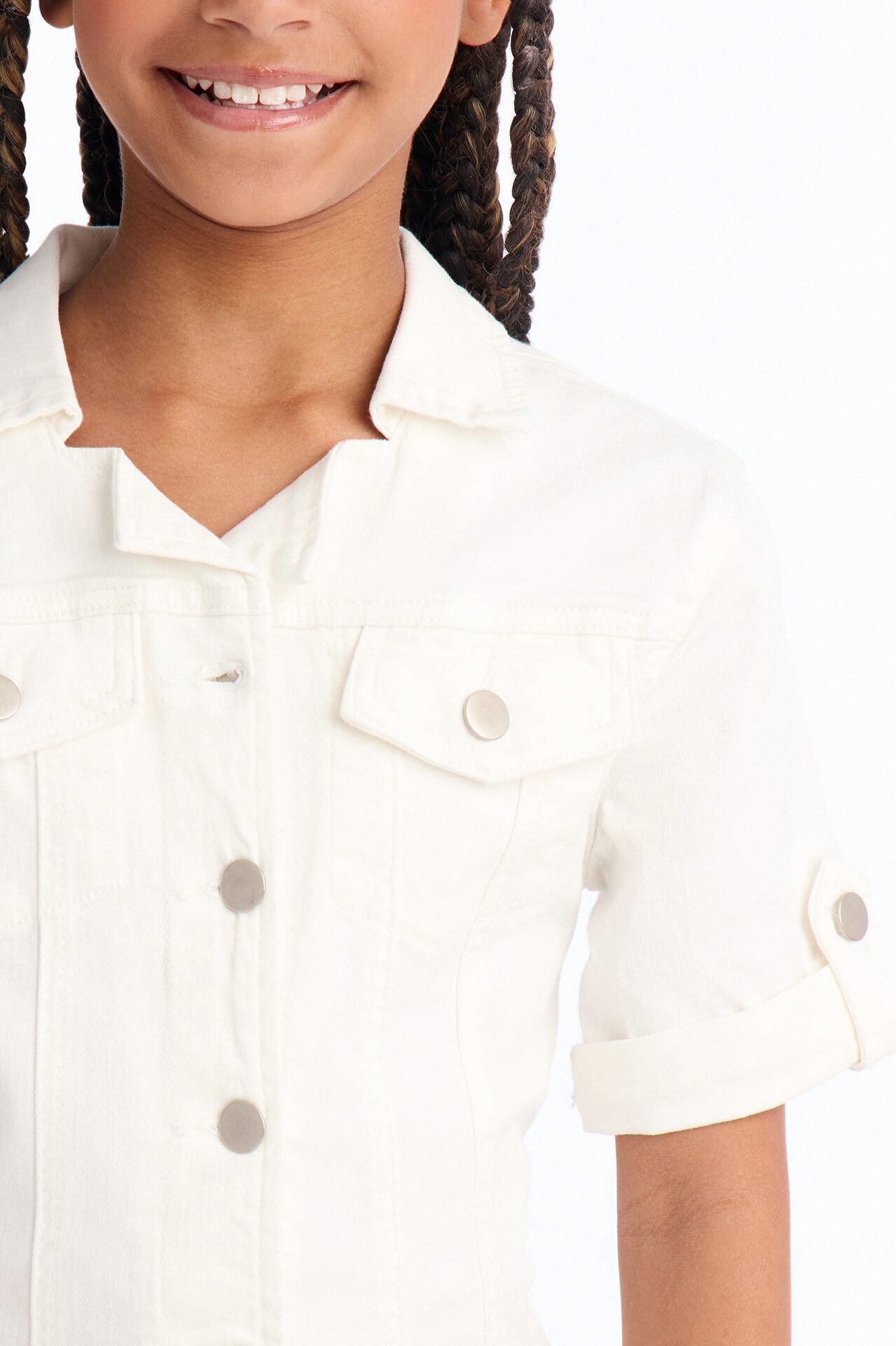 Mini Raven Stretch Denim Dress - White Wash