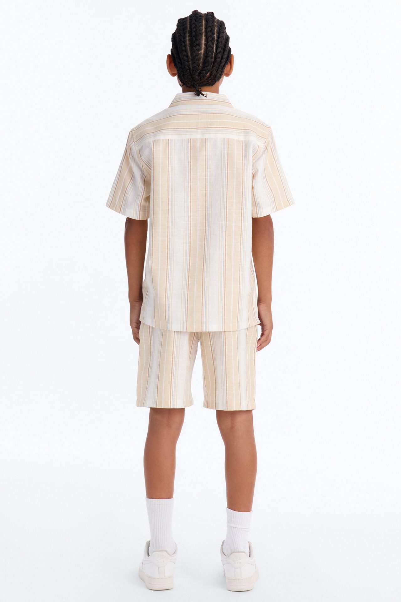 Mini Taking My Time Short Set - Khaki/combo