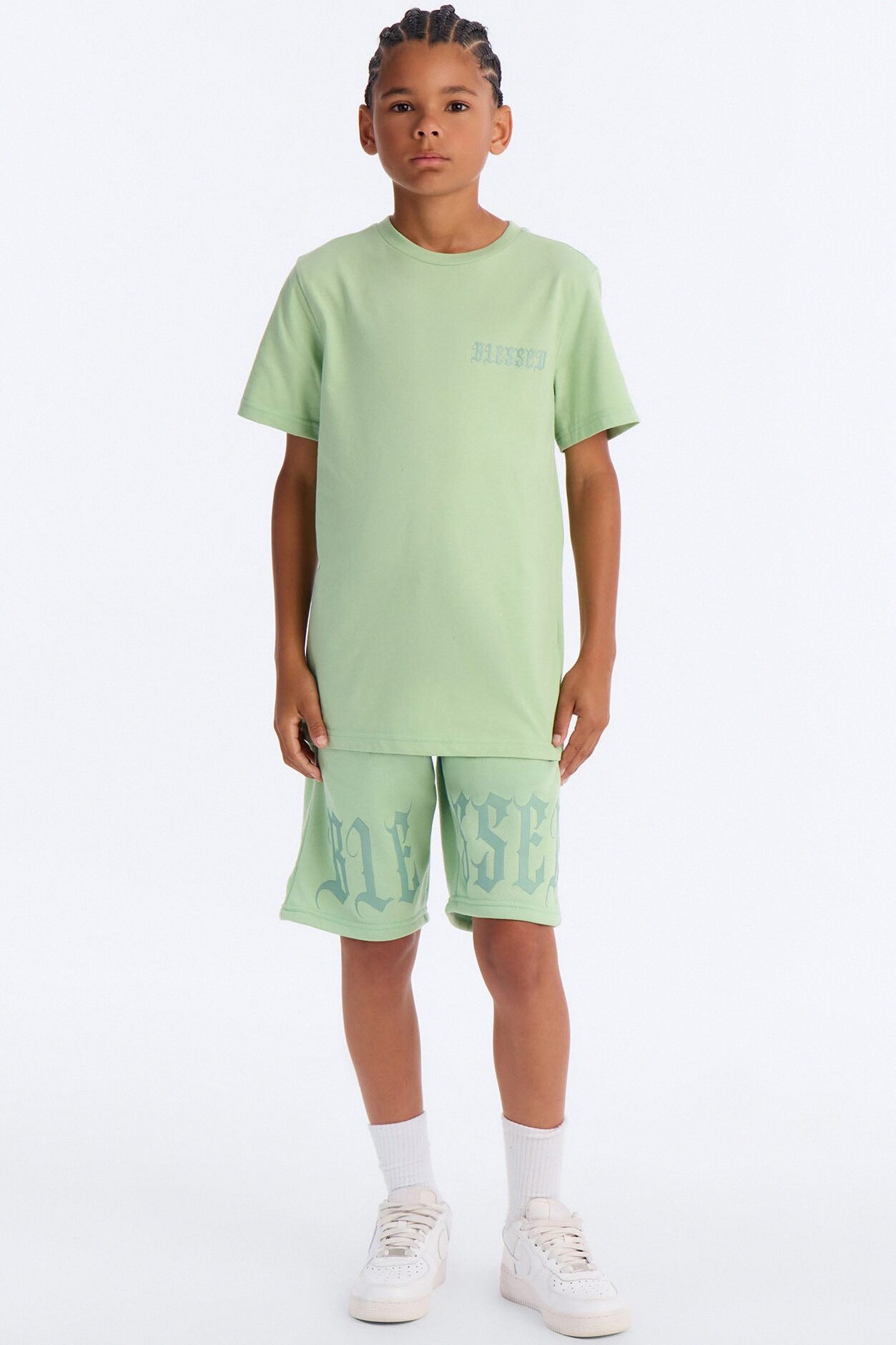 Mini Still Blessed Short Set - Green