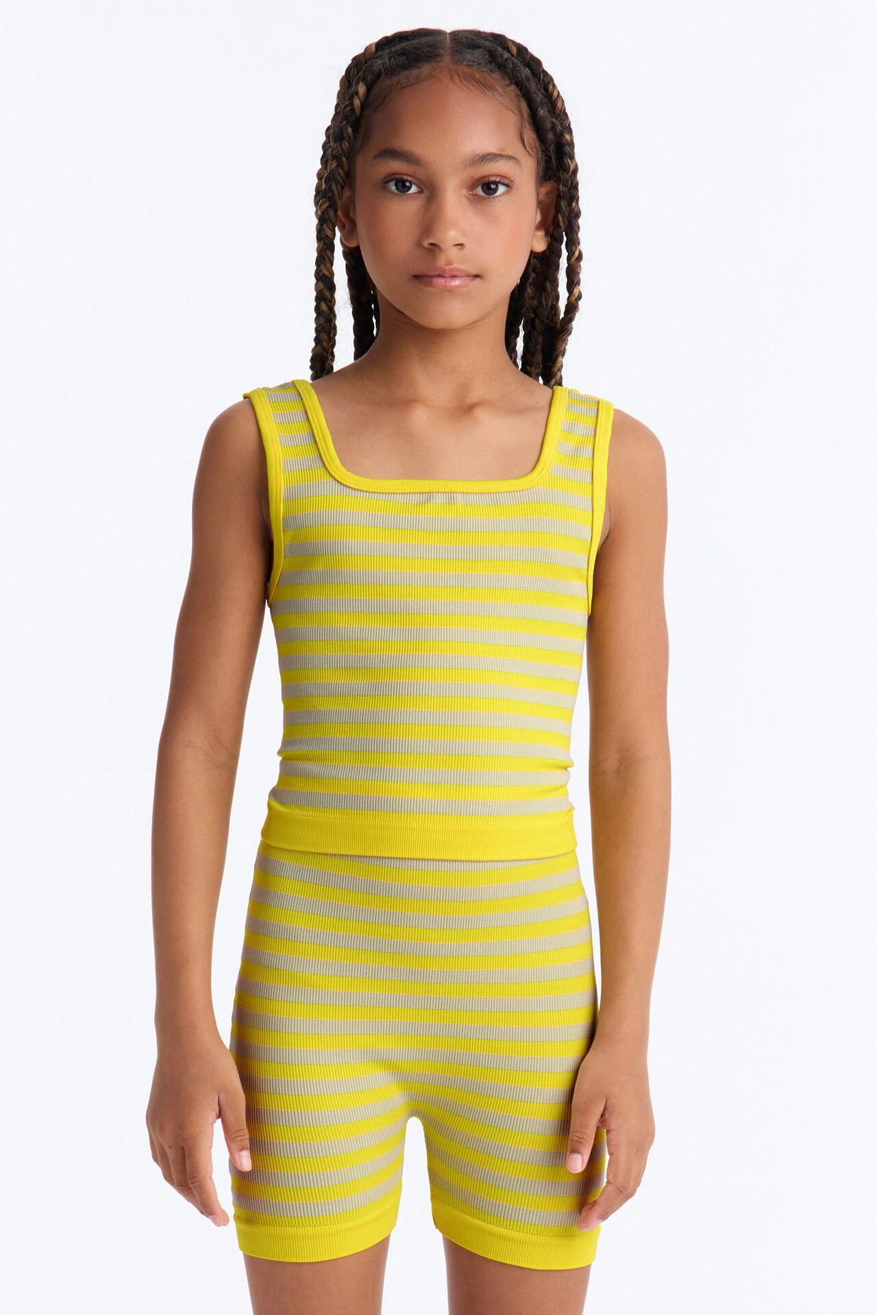 Mini I'm So Happy Short Set - Yellow/combo