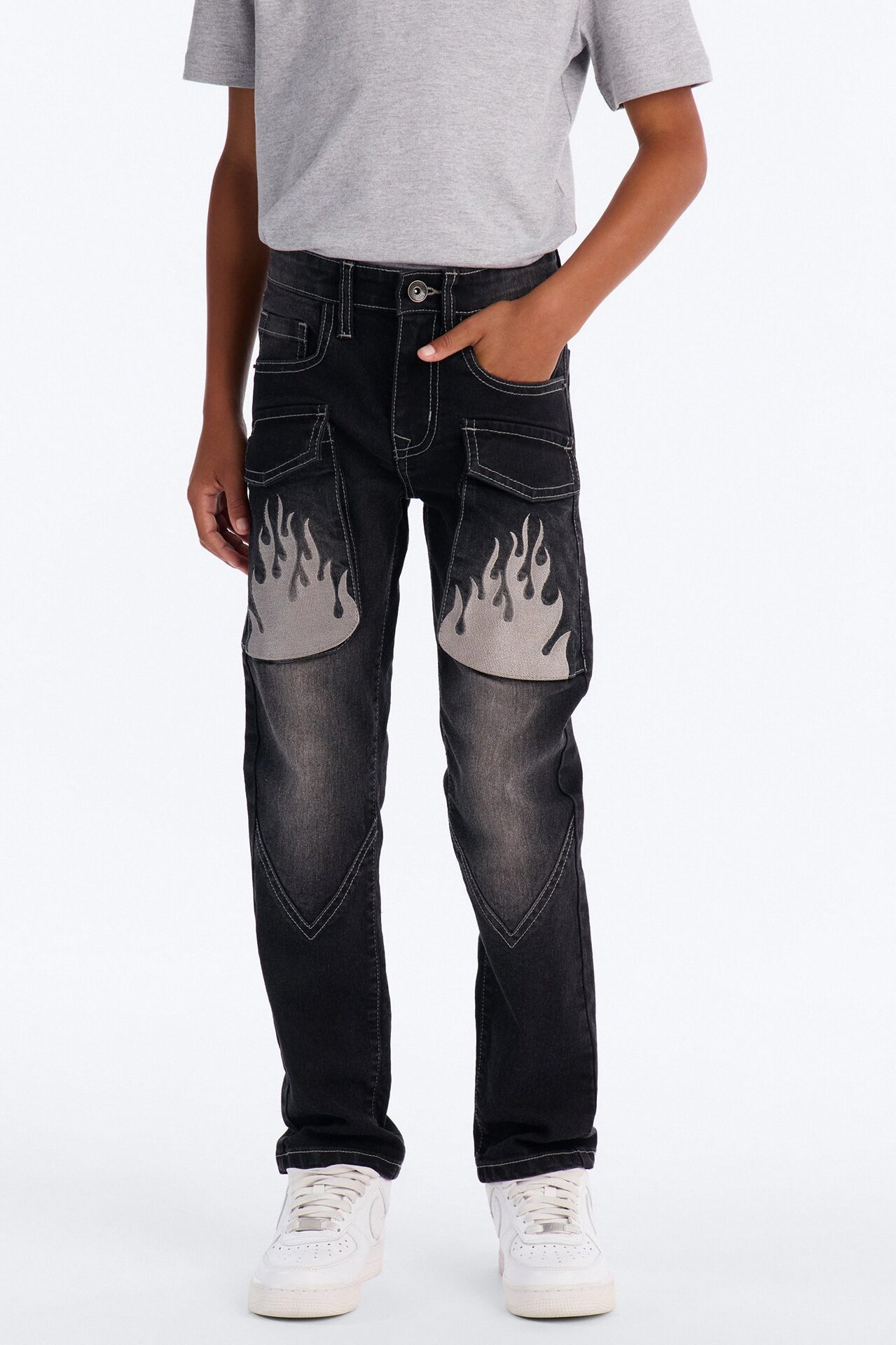 Mini Through The Flames Jeans - Black