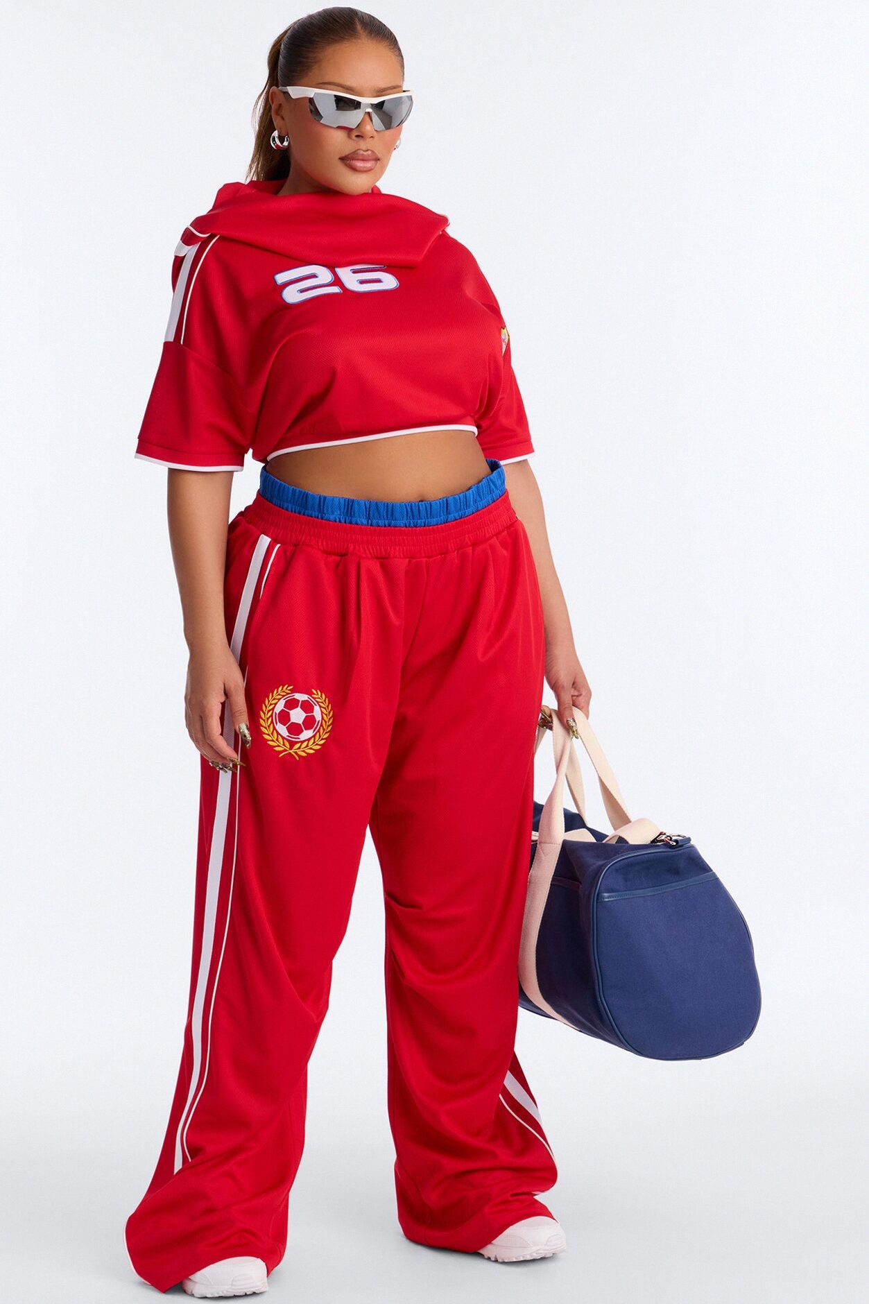 First Draft Pick Hooded Pant Set - Red