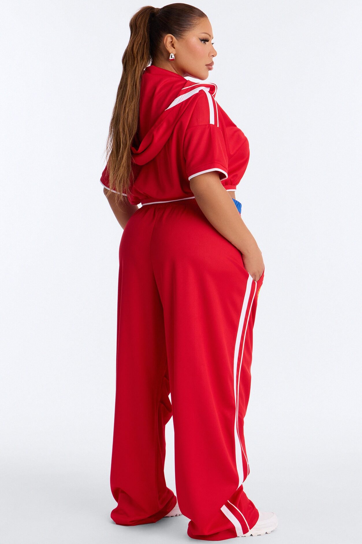 First Draft Pick Hooded Pant Set - Red