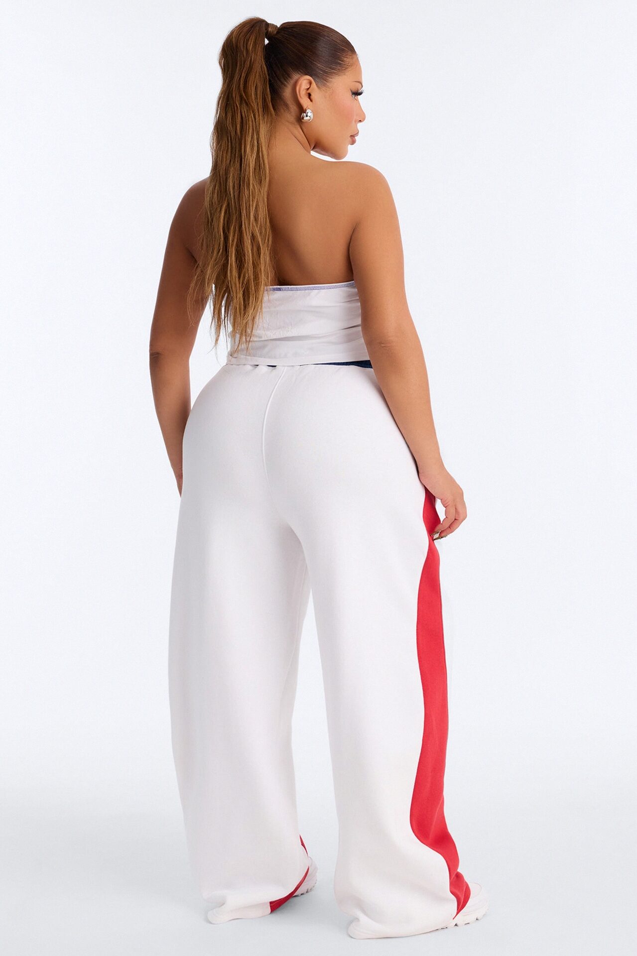 USA Pride Fleece Barrel Pant Set - White/combo