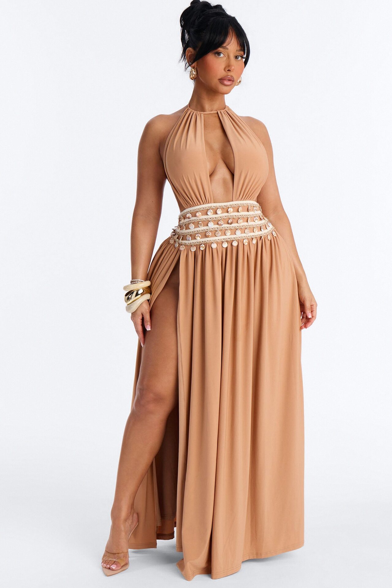 Jet Set Tease Maxi Dress - Mocha