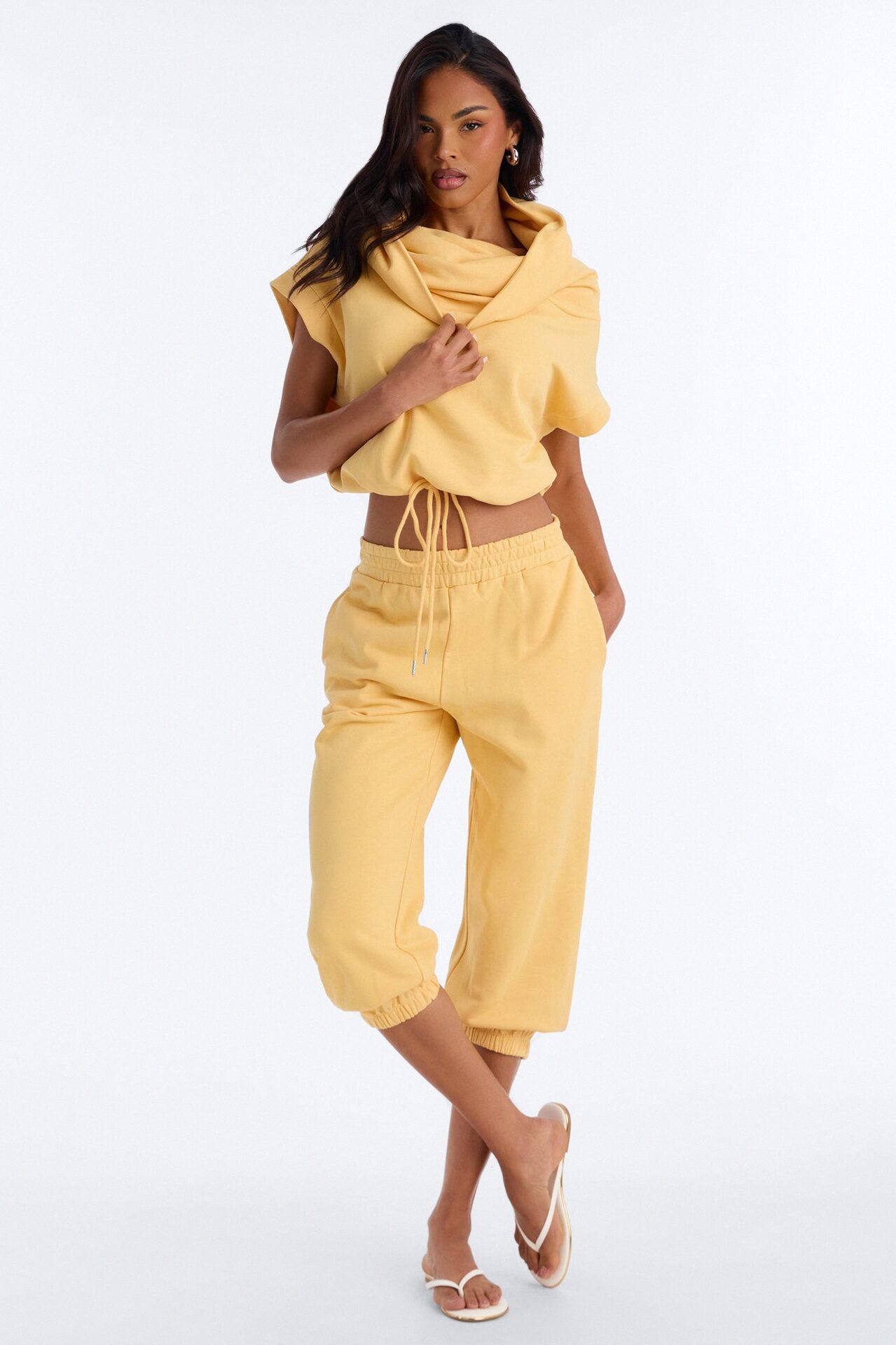 Alexa Capri Jogger Set - Butter Yellow