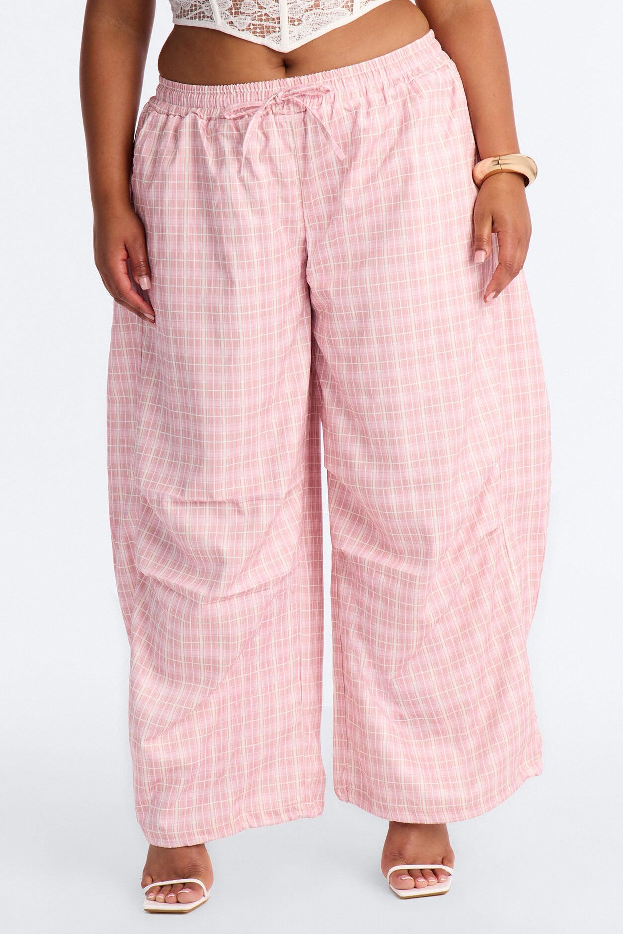 Delancy Stacked Windbreaker Jogger - Pink/combo