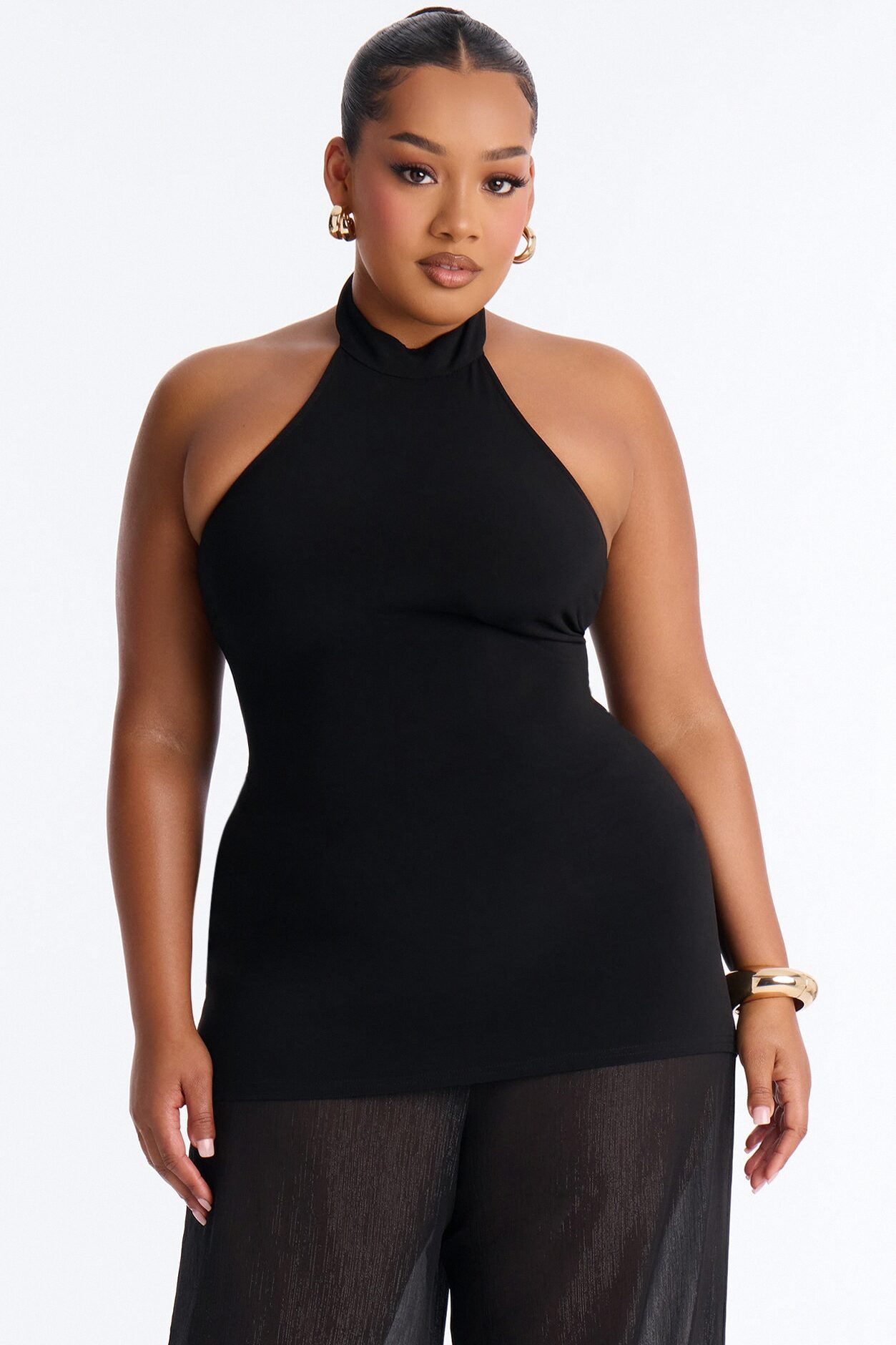 Jadey Tie Back Wide Leg - Black