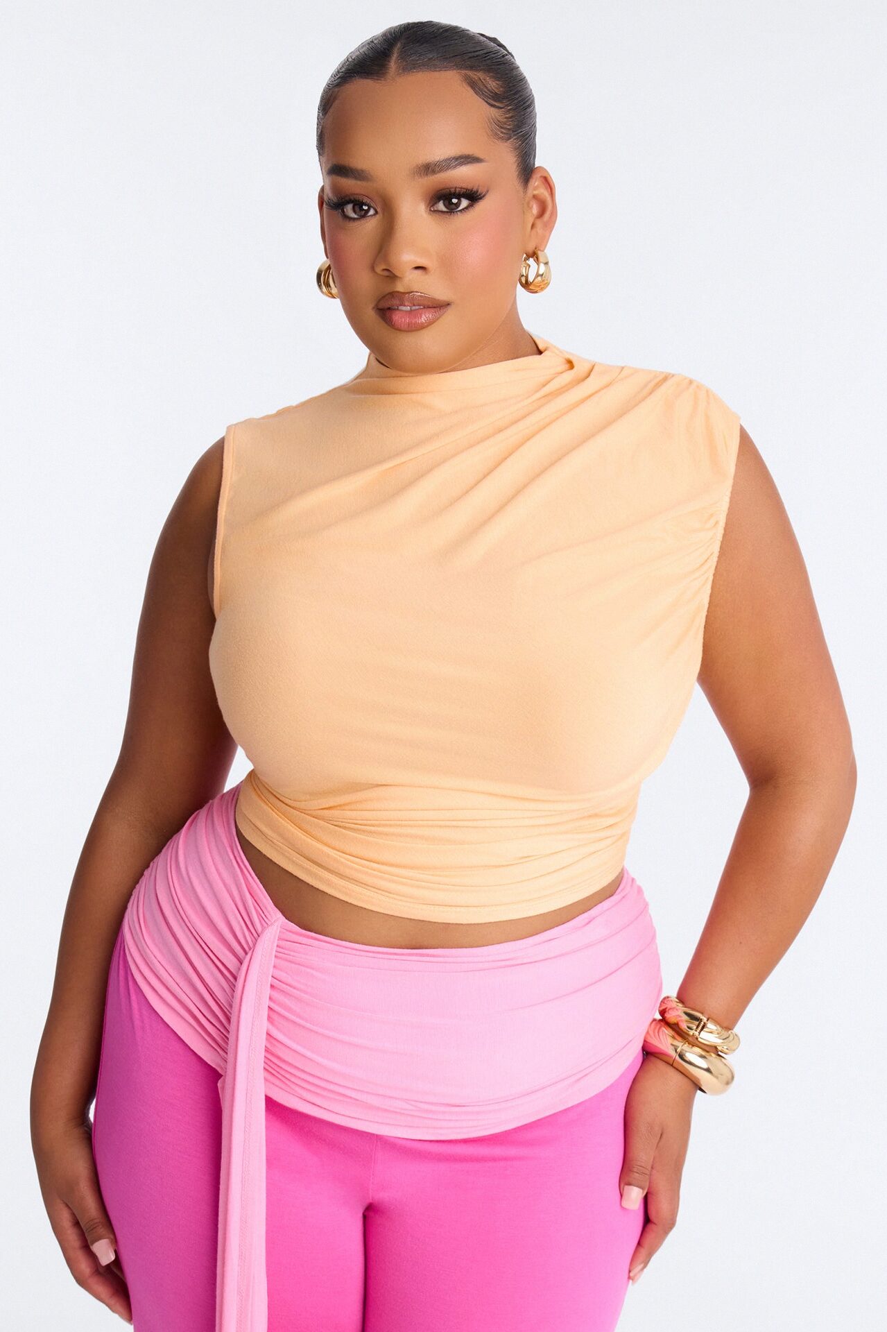 Celeste Colorblocked Pant Set - Pink/combo