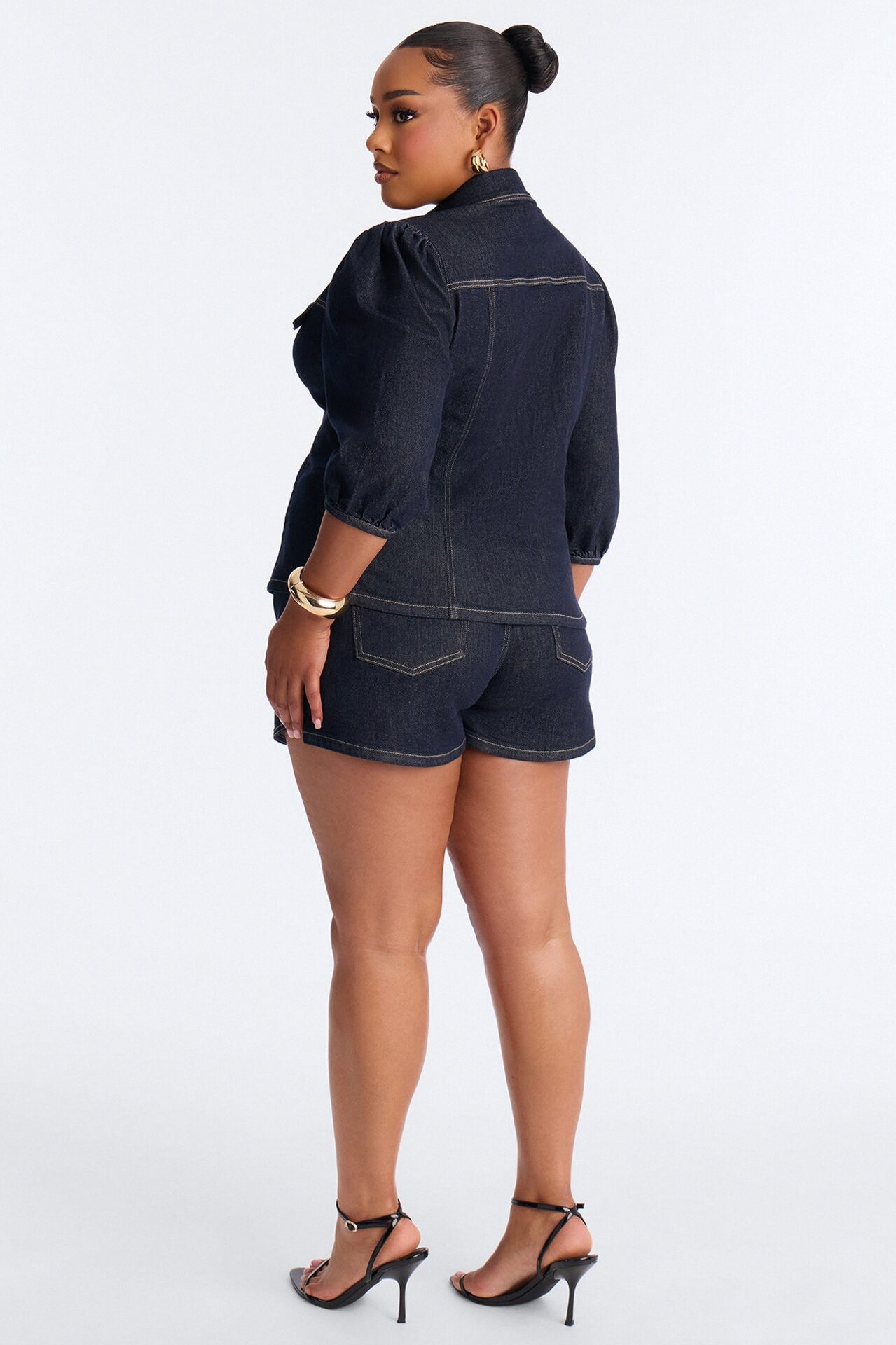 Dani Denim Short Set - Dark Wash