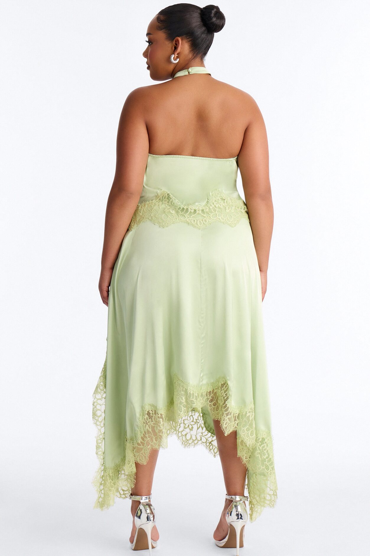 Monroe Satin Lace Skirt Set - Sage