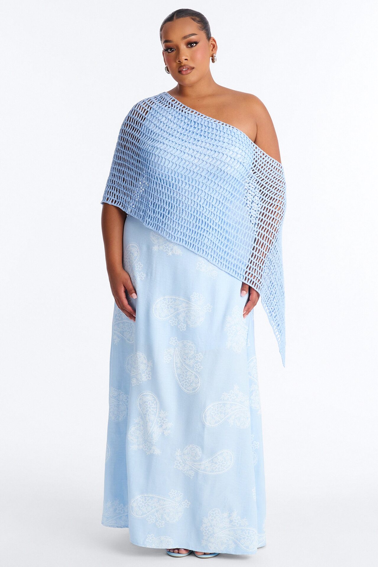 Time For A Stroll Maxi Dress Set - LightBlue